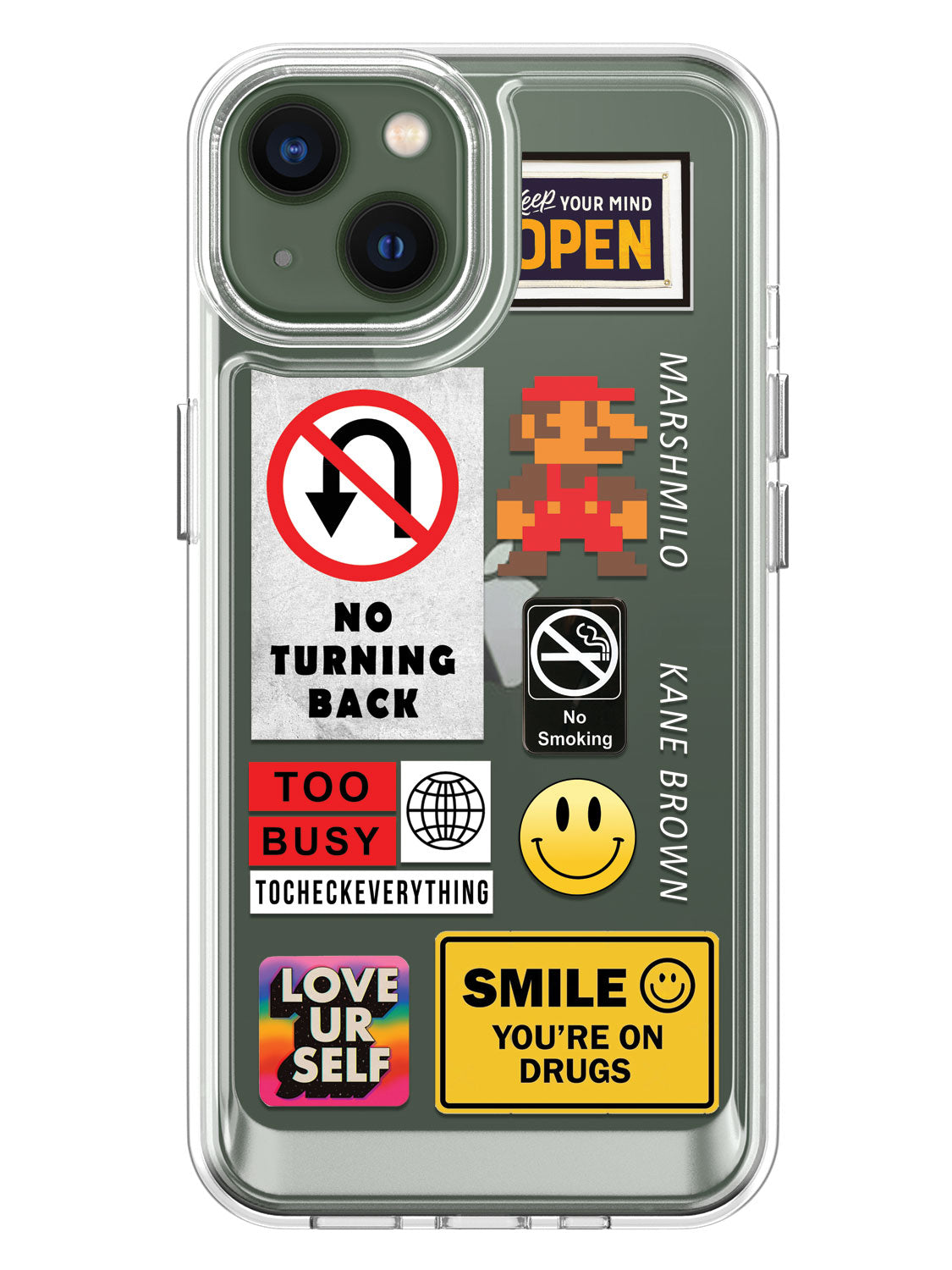 Random Stickers Clear Case - iPhone 13