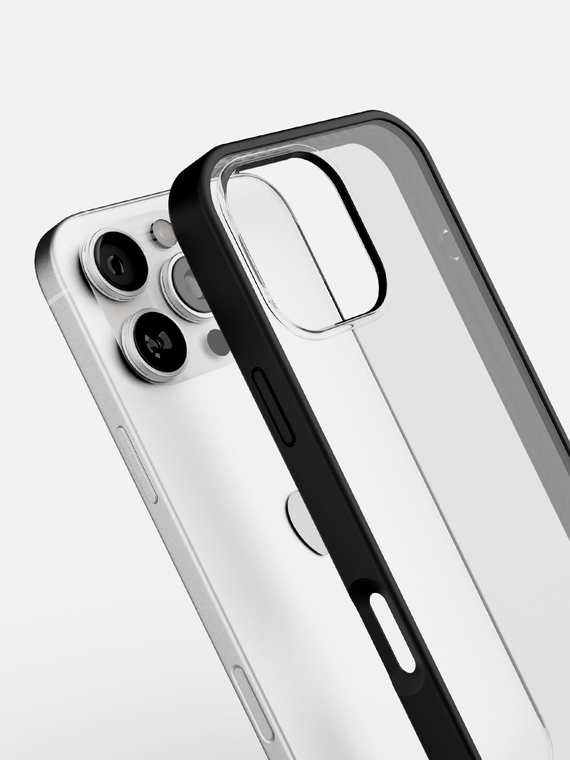 Soft Hearts Printed Clear Case - iPhone 16 Pro (Black)