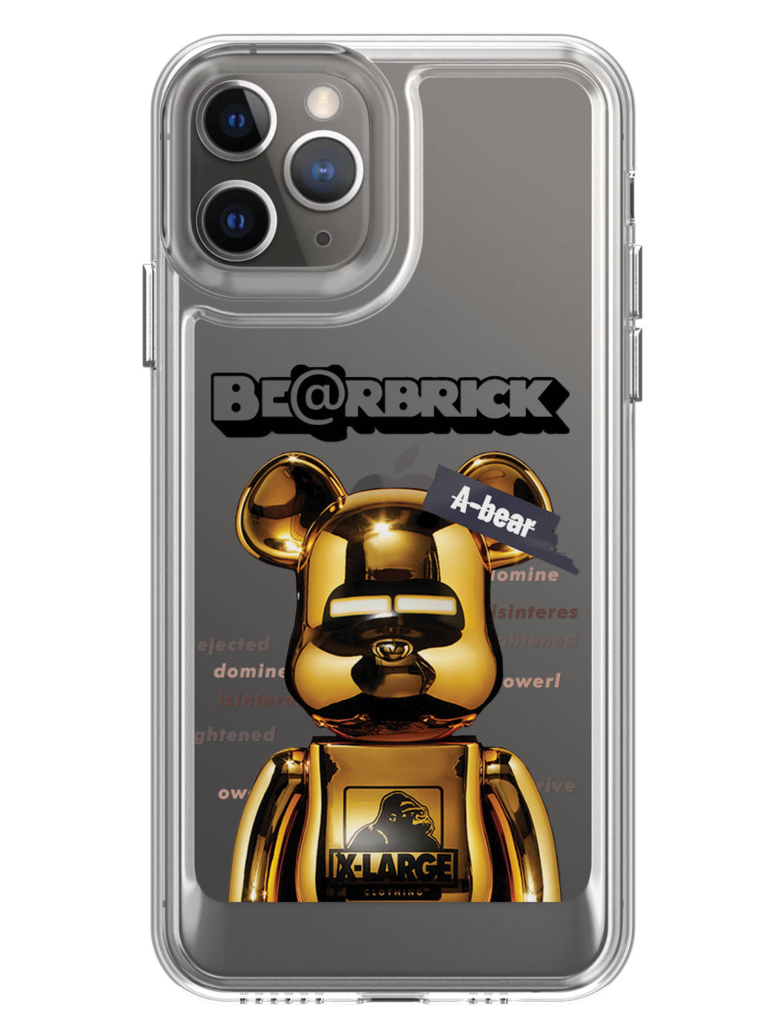 Bearbricks Clear Case - iPhone 11 Pro (Gold)