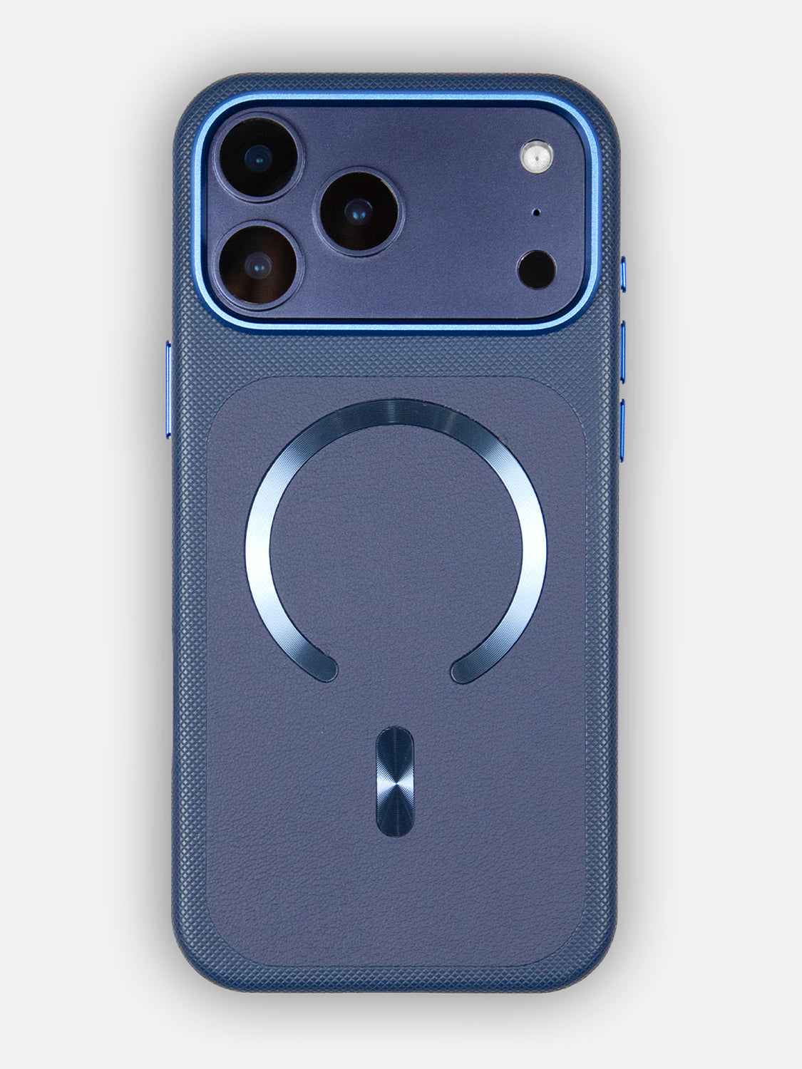 MagSafe Dual Texture Leather Case - iPhone 17 Pro (Blue)