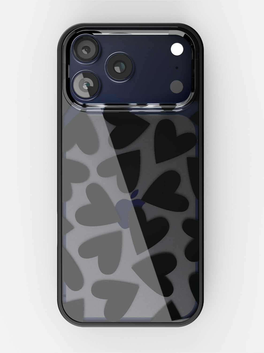 Soft Hearts Printed Clear Case - iPhone 17 Pro (Black)