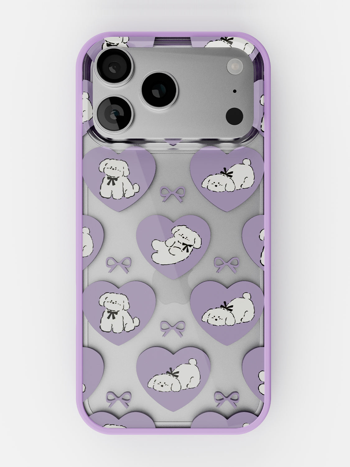 Puppy Love Printed Clear Case - iPhone 17 Pro Max (Lilac)
