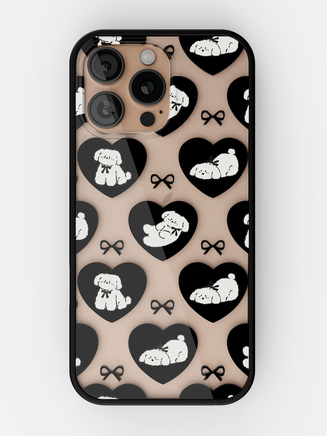 Puppy Love Printed Clear Case - iPhone 16 Pro (Black)