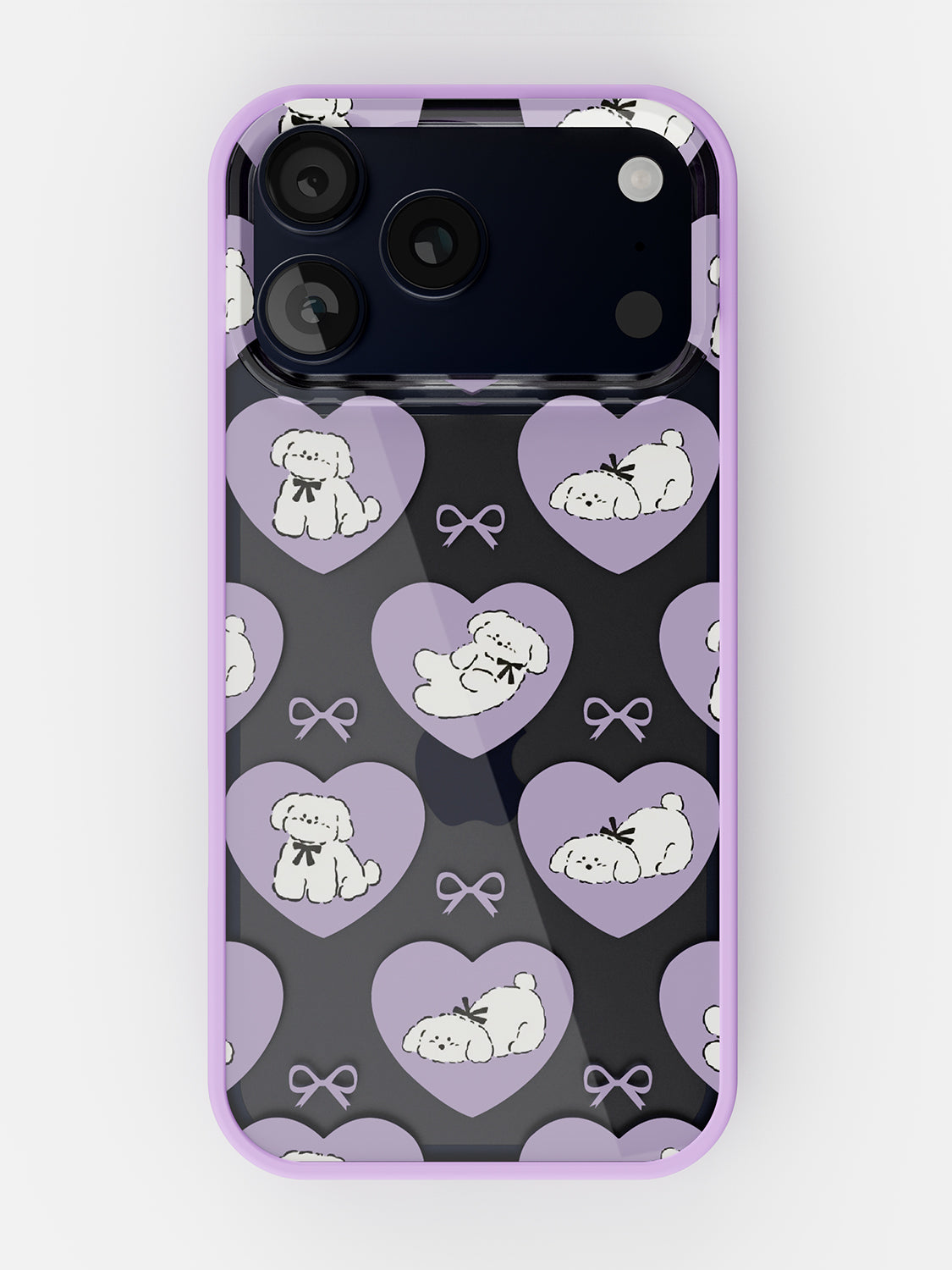 Puppy Love Printed Clear Case - iPhone 17 Pro Max (Lilac)