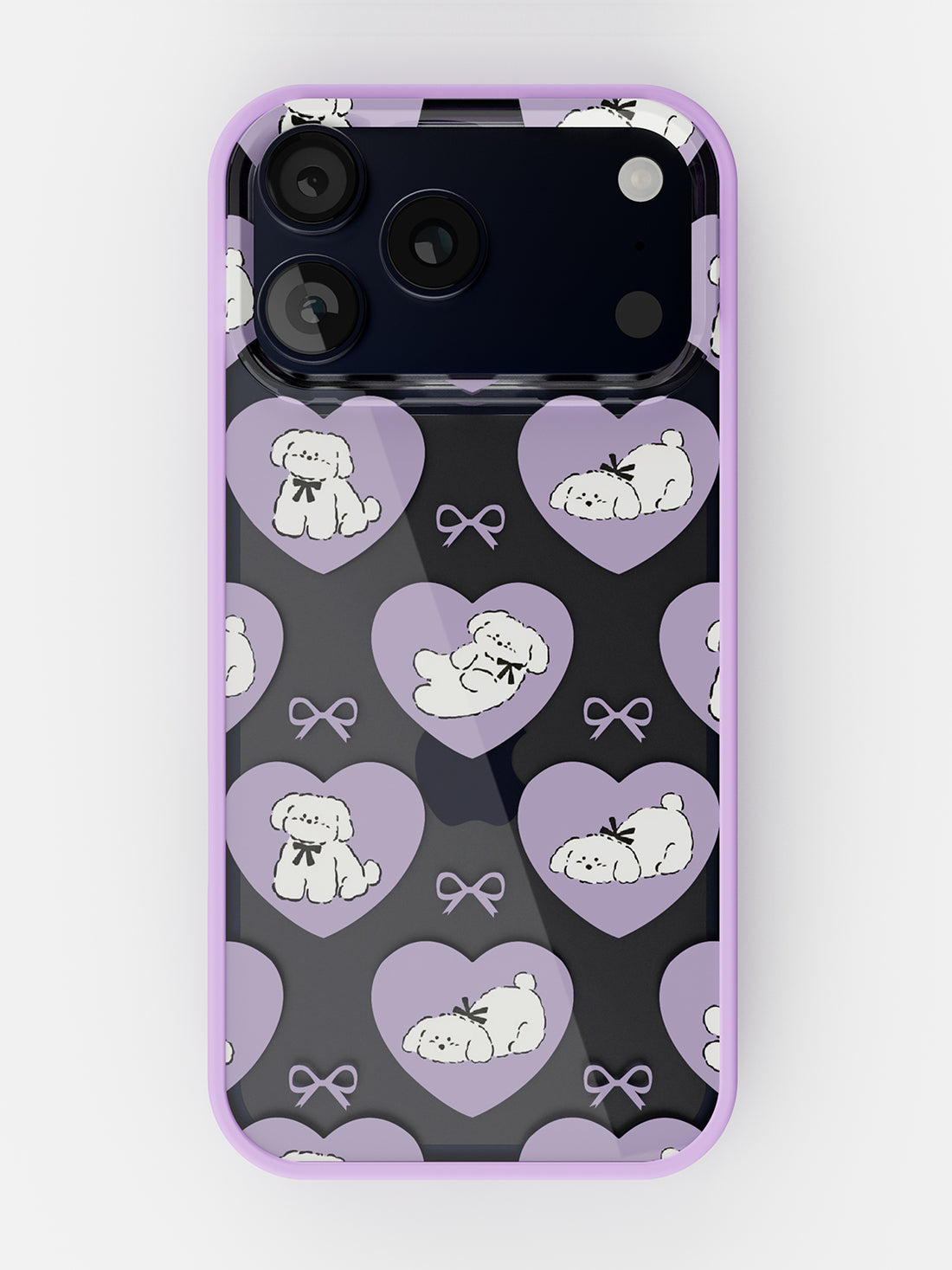 Puppy Love Printed Clear Case - iPhone 17 Pro (Lilac)