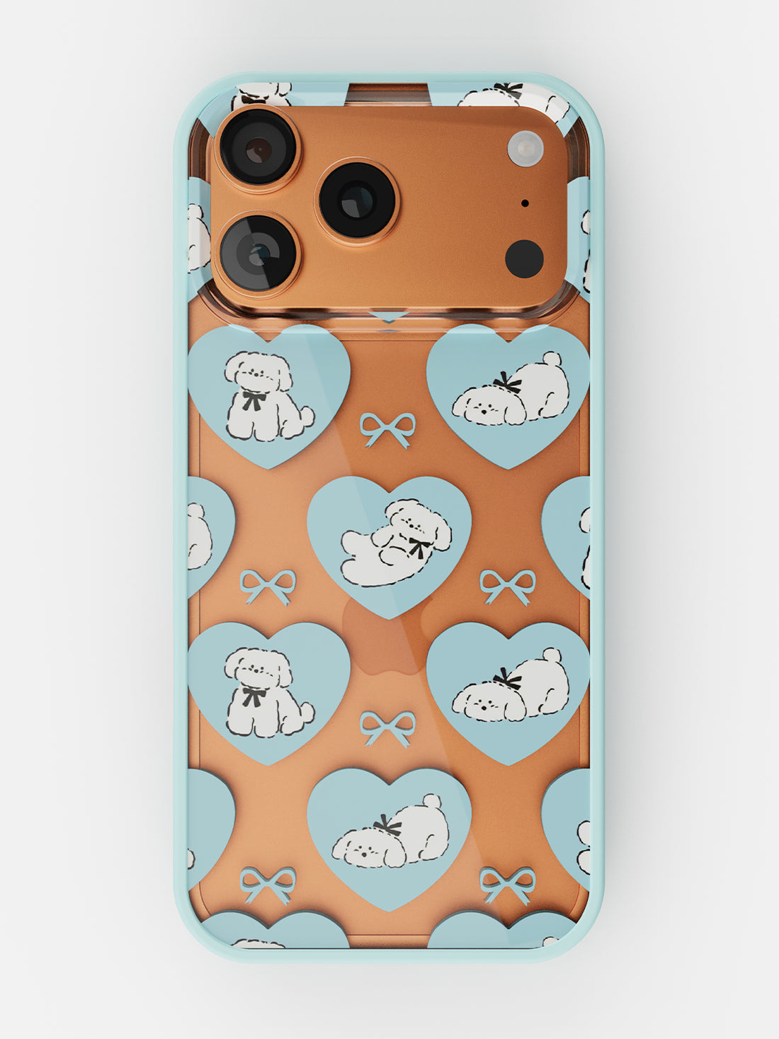 Puppy Love Printed Clear Case - iPhone 17 Pro Max (Light Blue)