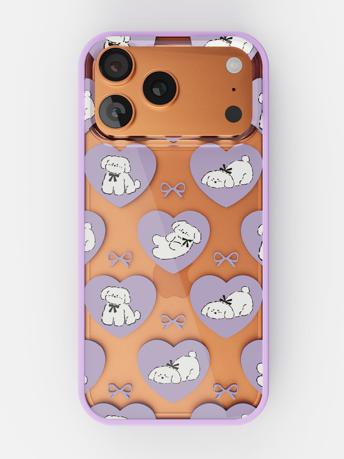 Puppy Love Printed Clear Case - iPhone 17 Pro Max (Lilac)