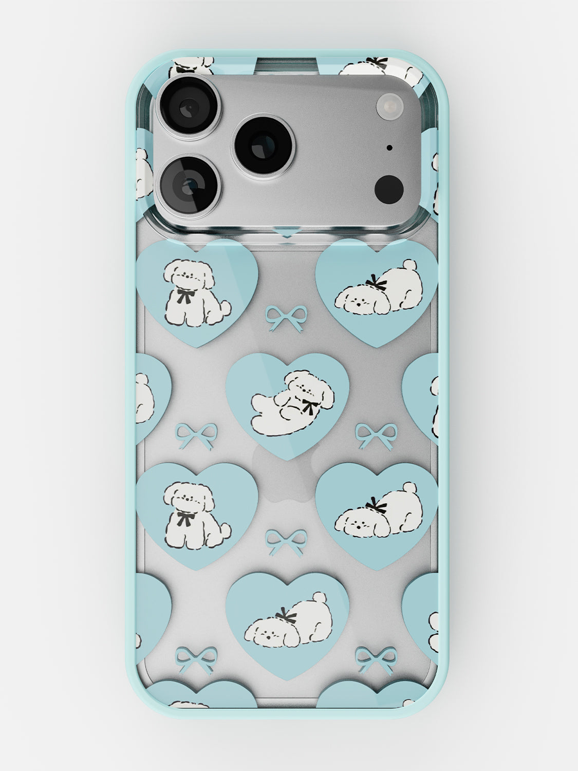 Puppy Love Printed Clear Case - iPhone 17 Pro Max (Light Blue)