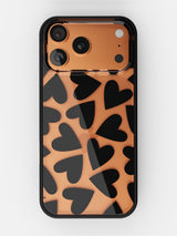 Soft Hearts Printed Clear Case - iPhone 17 Pro (Black)