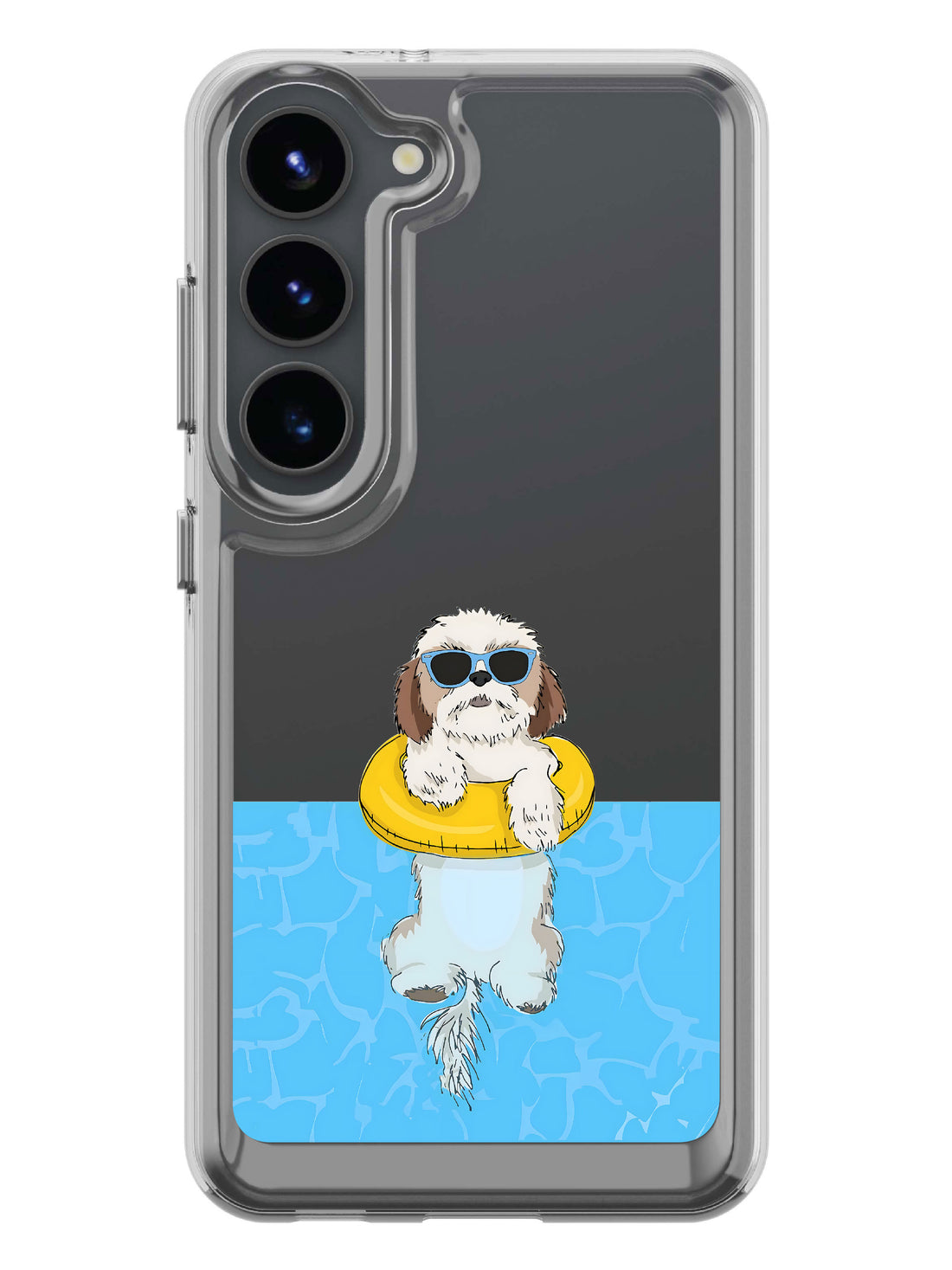 Swimming Dog Clear Case - Samsung Galaxy S23 5G