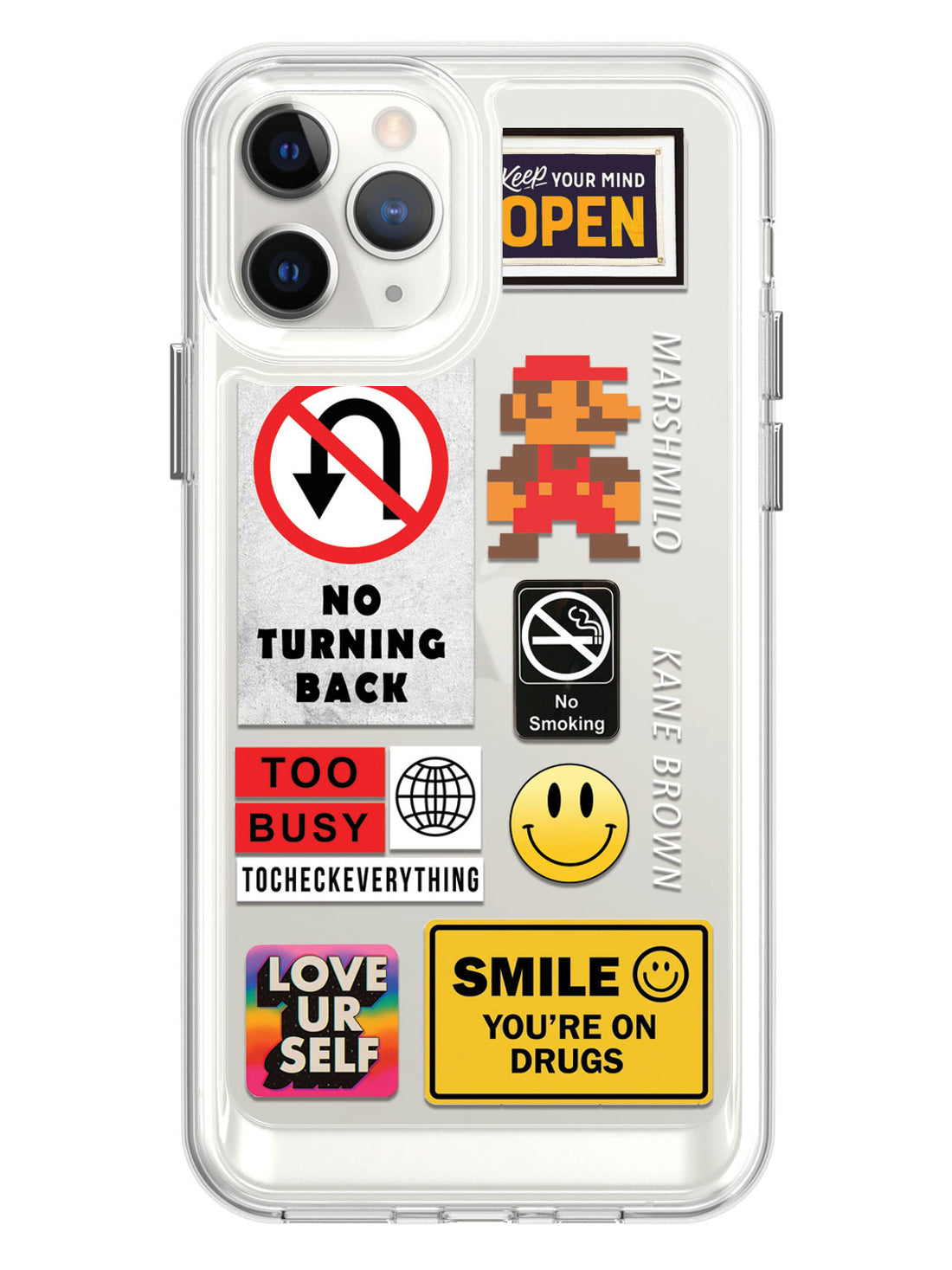 Random Stickers Clear Case - iPhone 11 Pro Max
