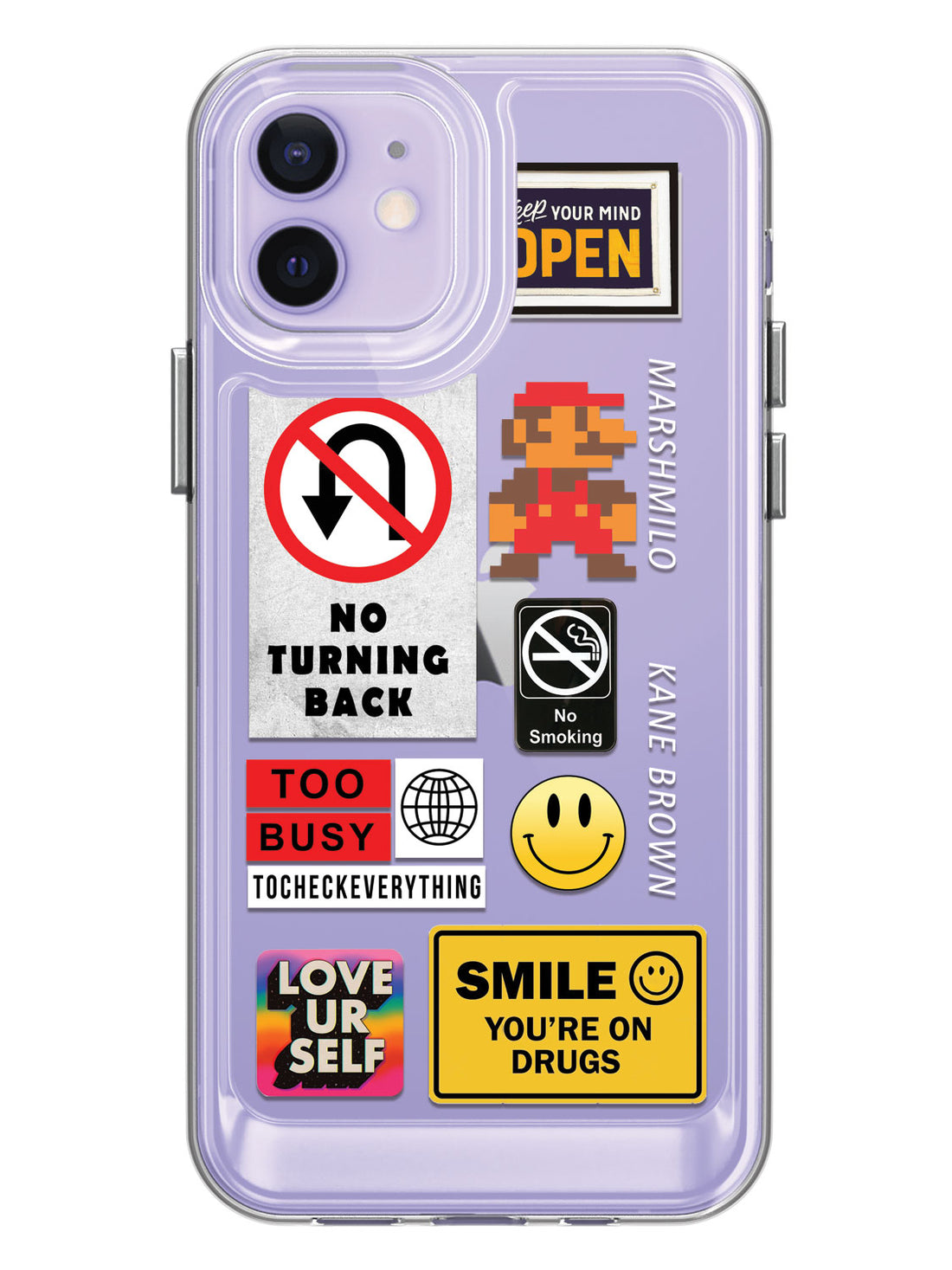 Random Stickers Clear Case - iPhone 12