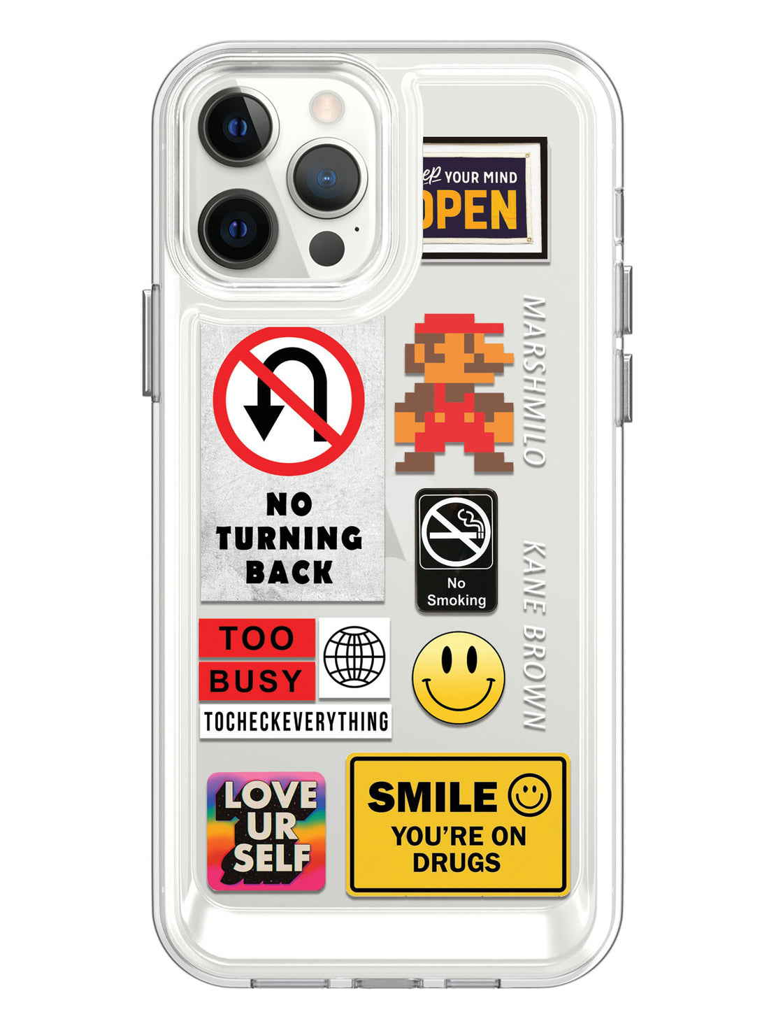 Random Stickers Clear Case - iPhone 12 Pro Max