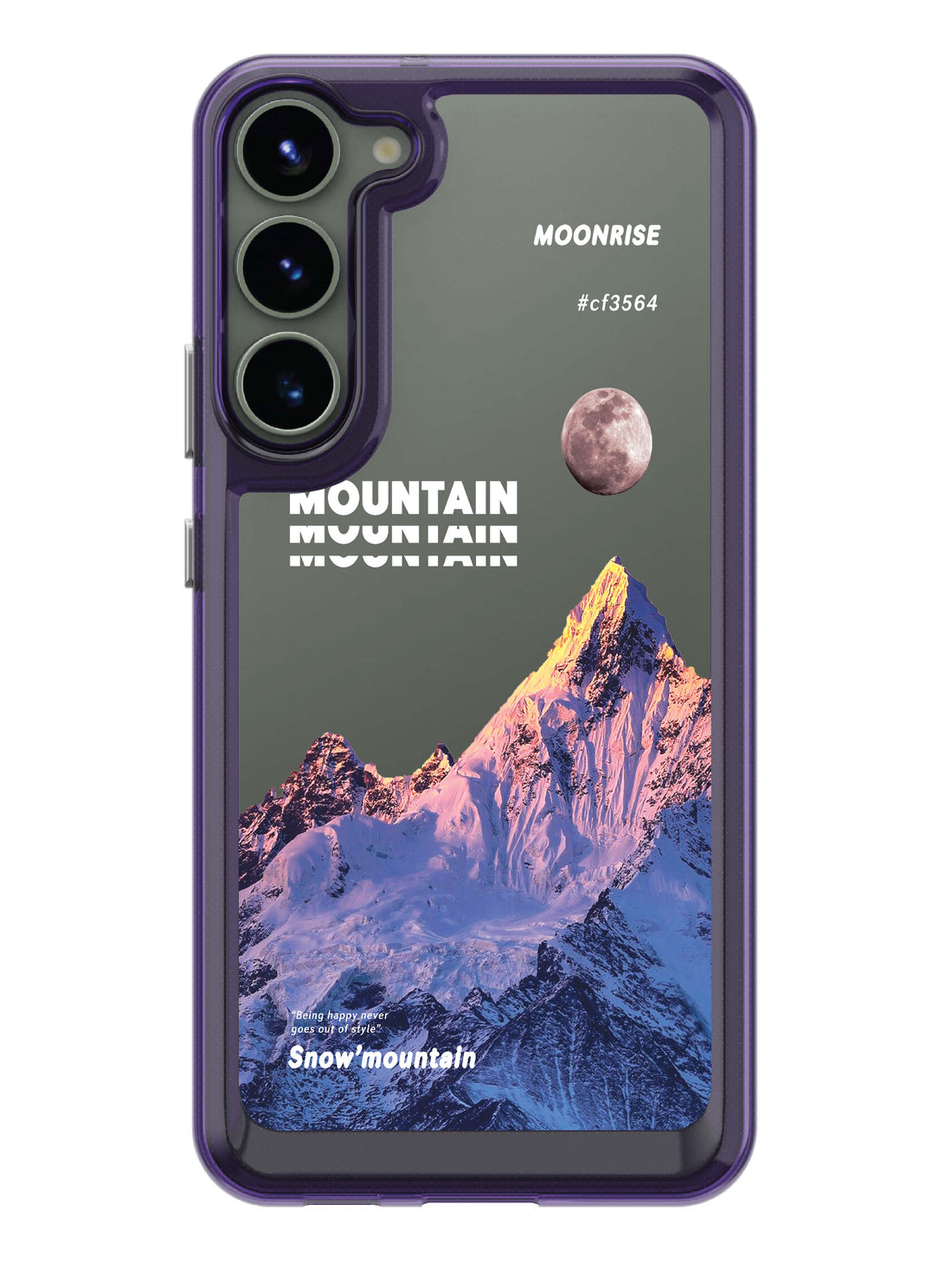 Snowy Mountains Clear Case - Samsung Galaxy S23 Plus 5G (Purple)