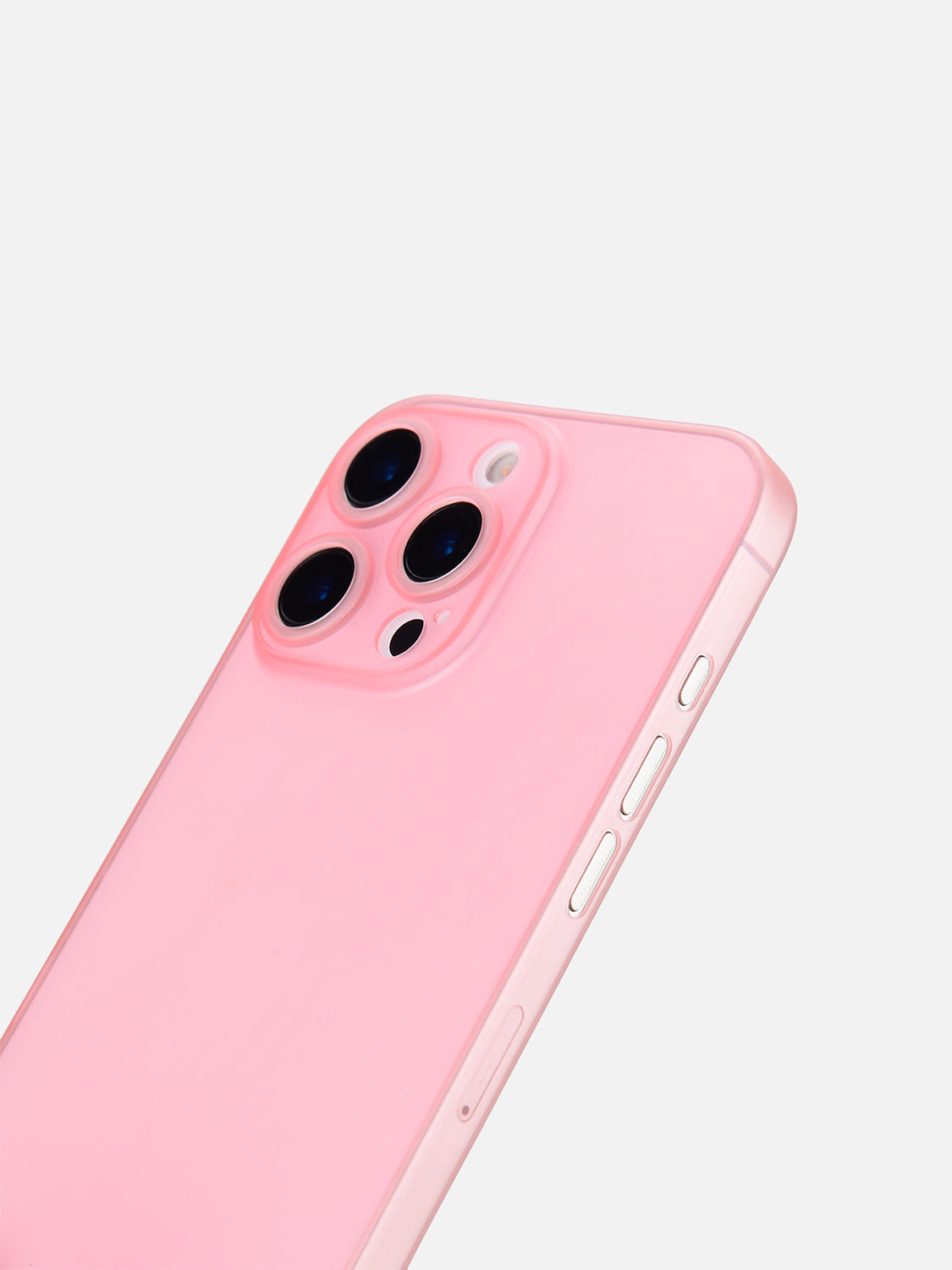 Ultra Thin Matte Clear Case - iPhone 16 (Pink)