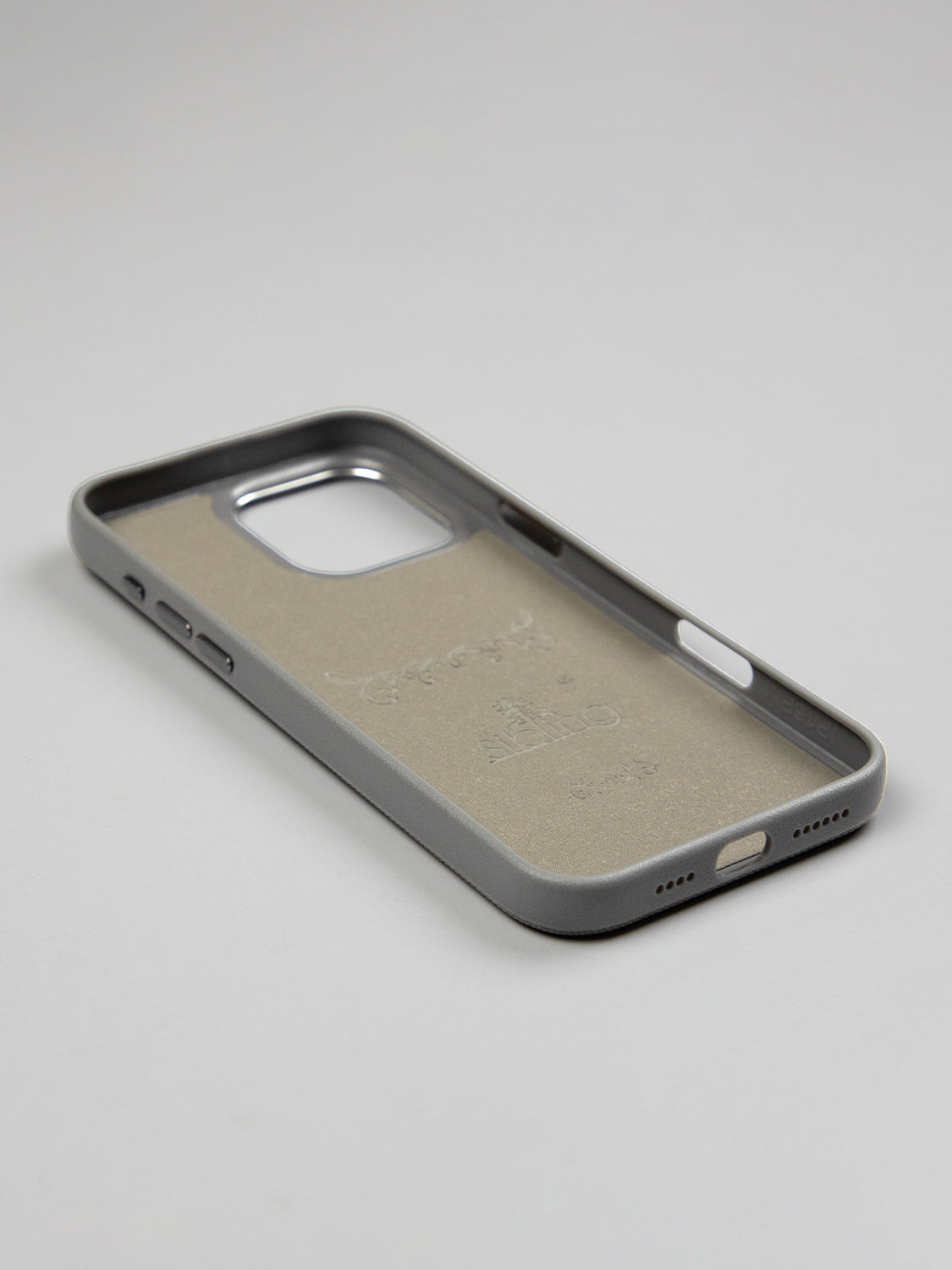 MagSafe Dual Texture Leather Pattern Case - iPhone 16 Pro (Steel Gray)