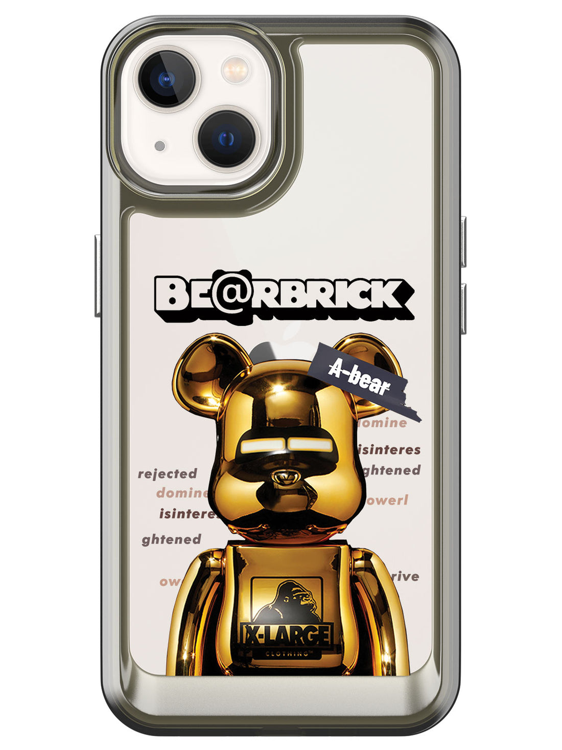 Bearbricks Clear Case - iPhone 13 (Gold)