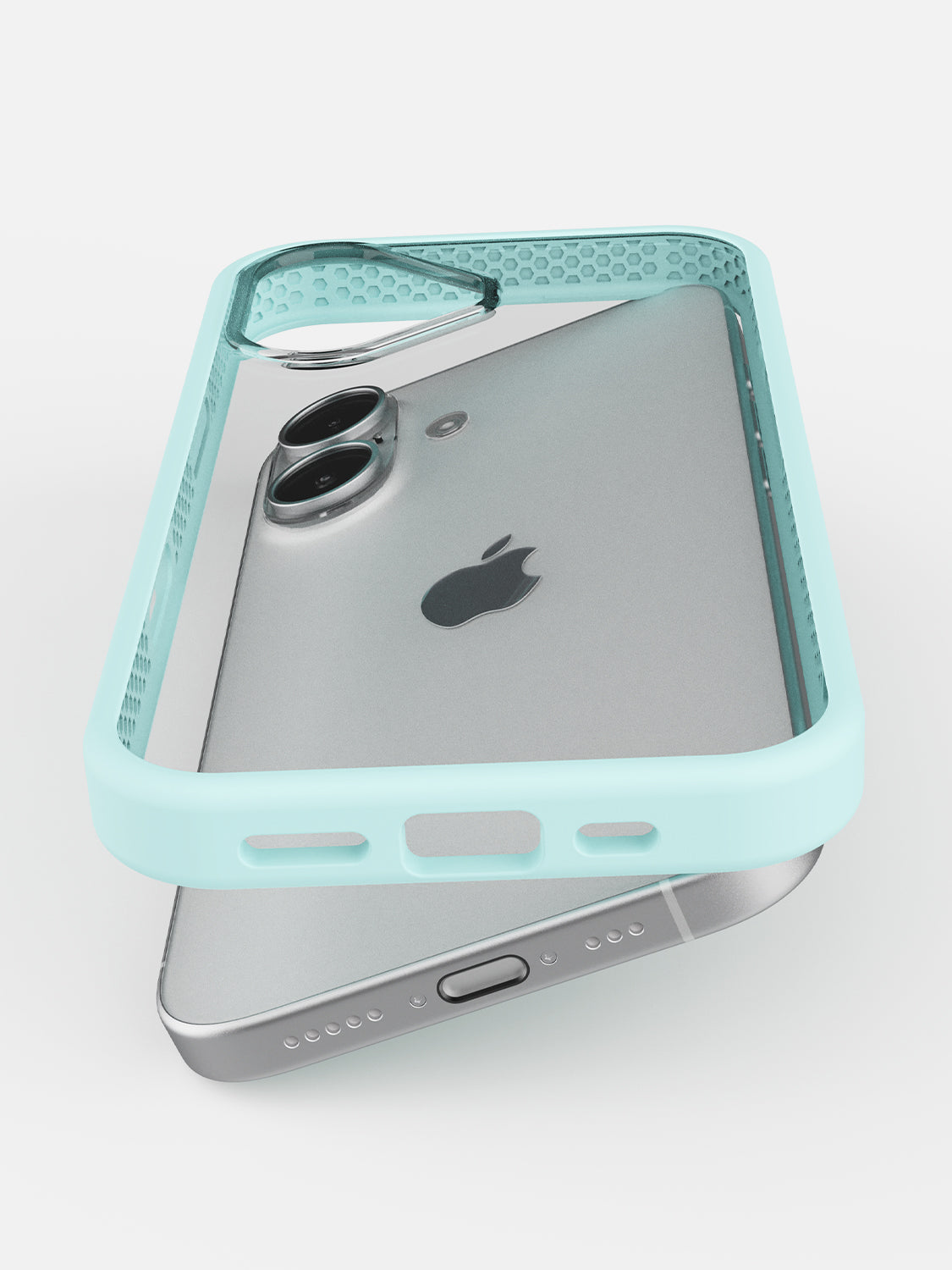 Starfield Printed Clear Case - iPhone 16 (Light Blue)