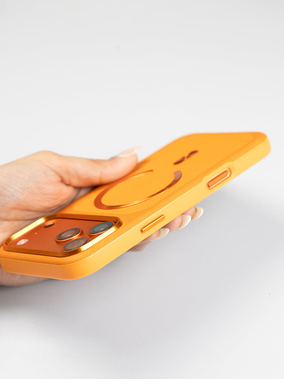 MagSafe Dual Texture Leather Case - iPhone 17 Pro Max (Orange)