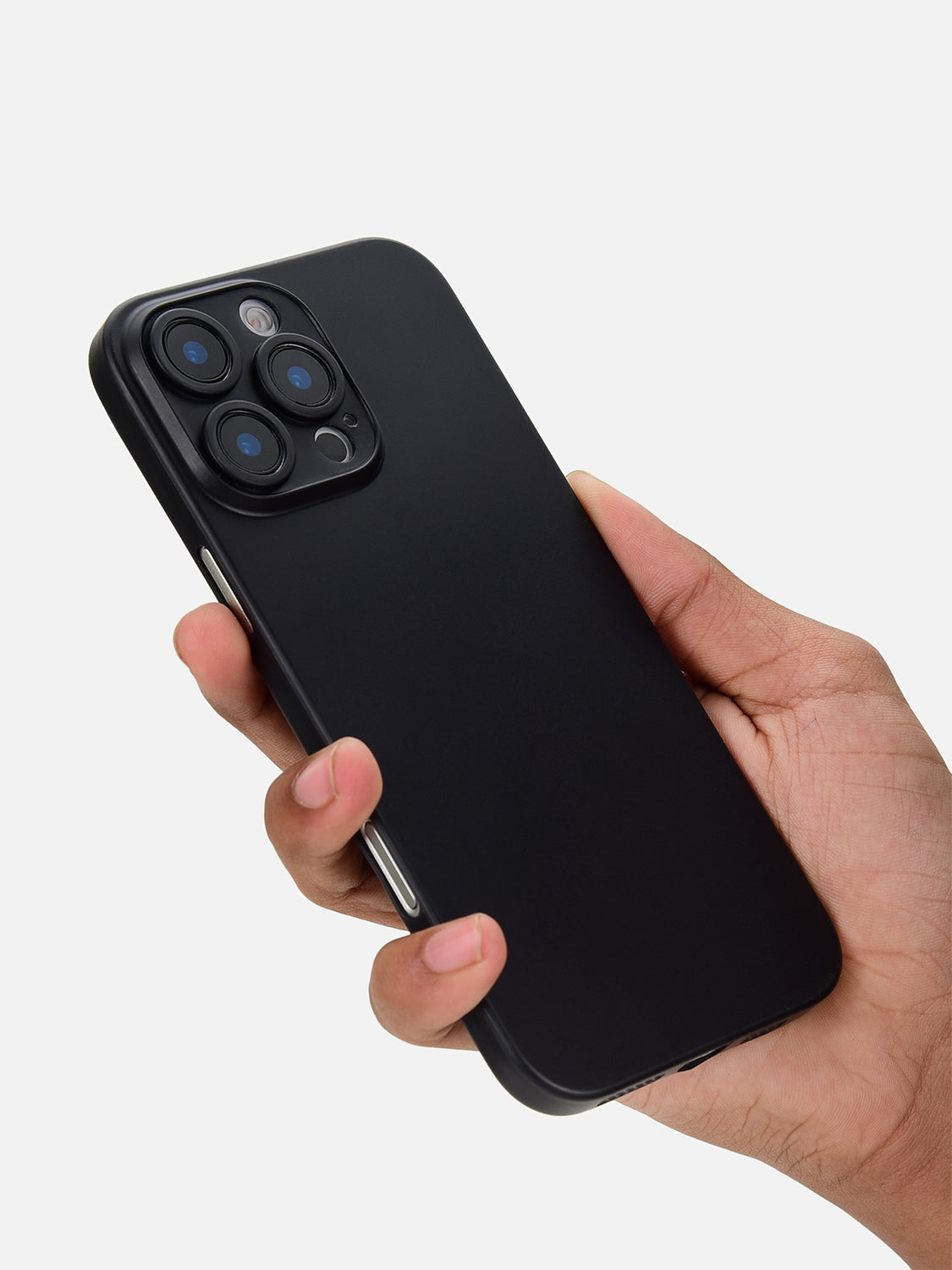 Ultra Thin Matte Clear Case - iPhone 15 Plus (Black)