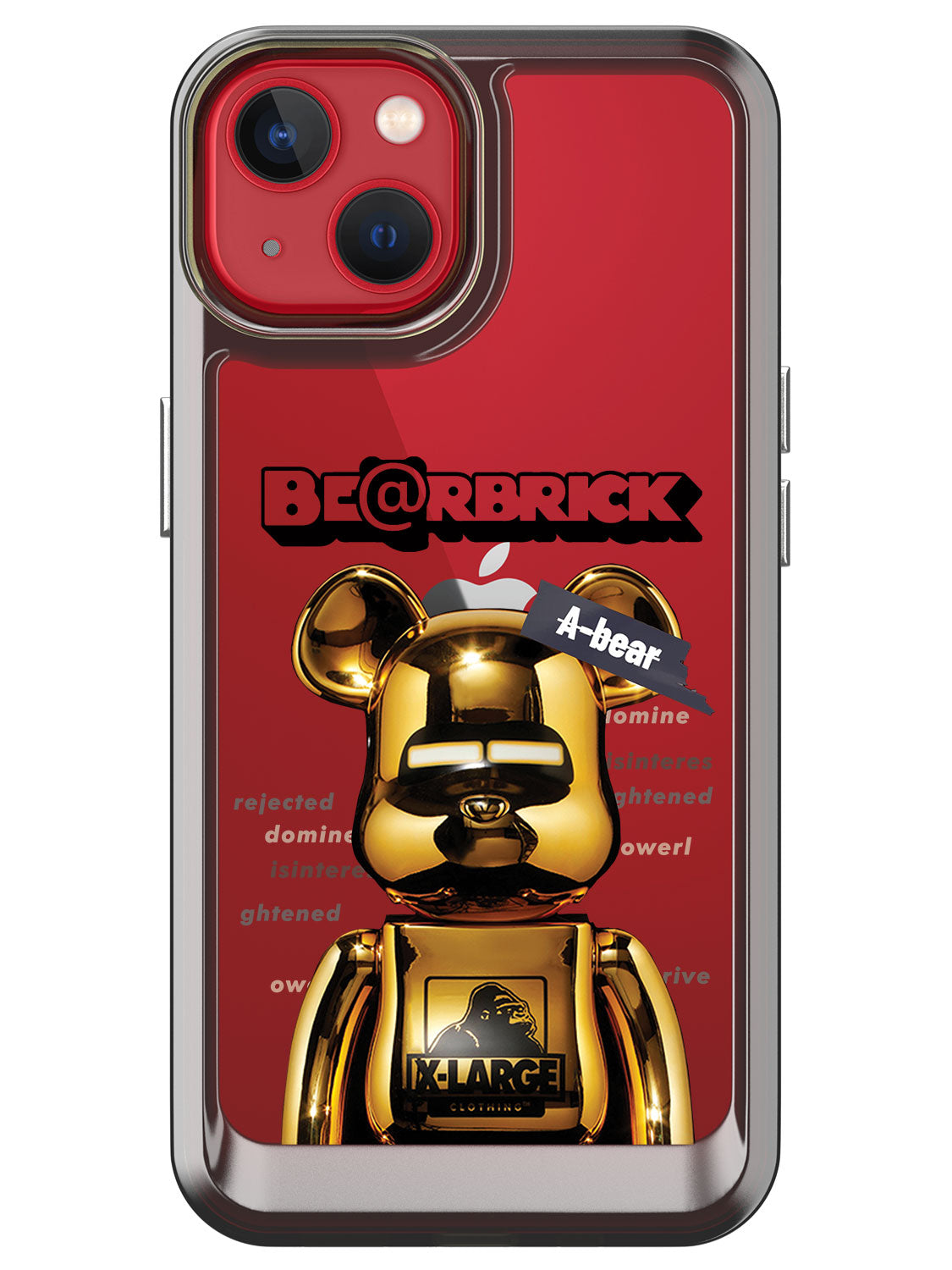 Bearbricks Clear Case - iPhone 13 (Gold)