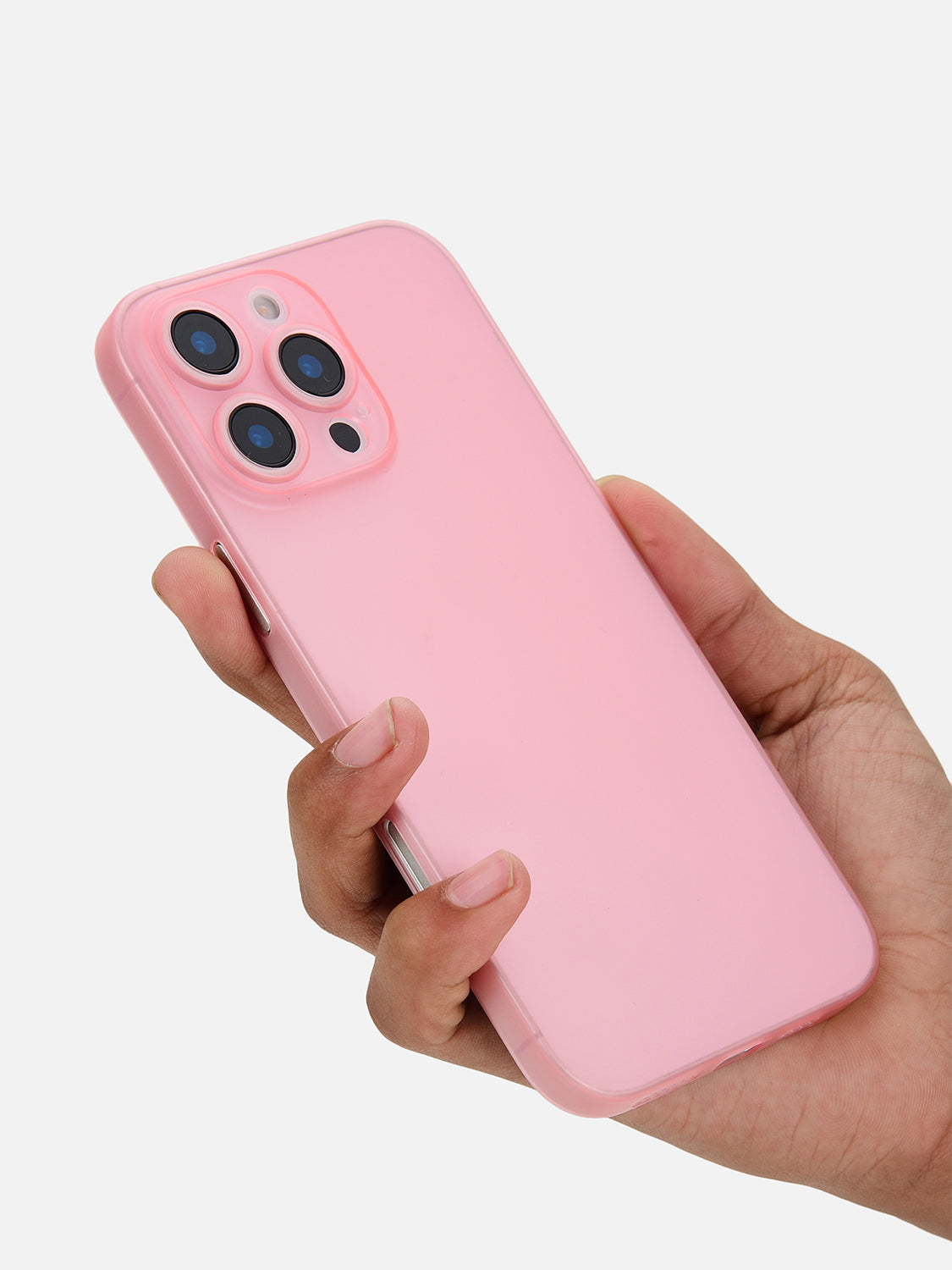 Ultra Thin Matte Clear Case - iPhone 15 Plus (Pink)