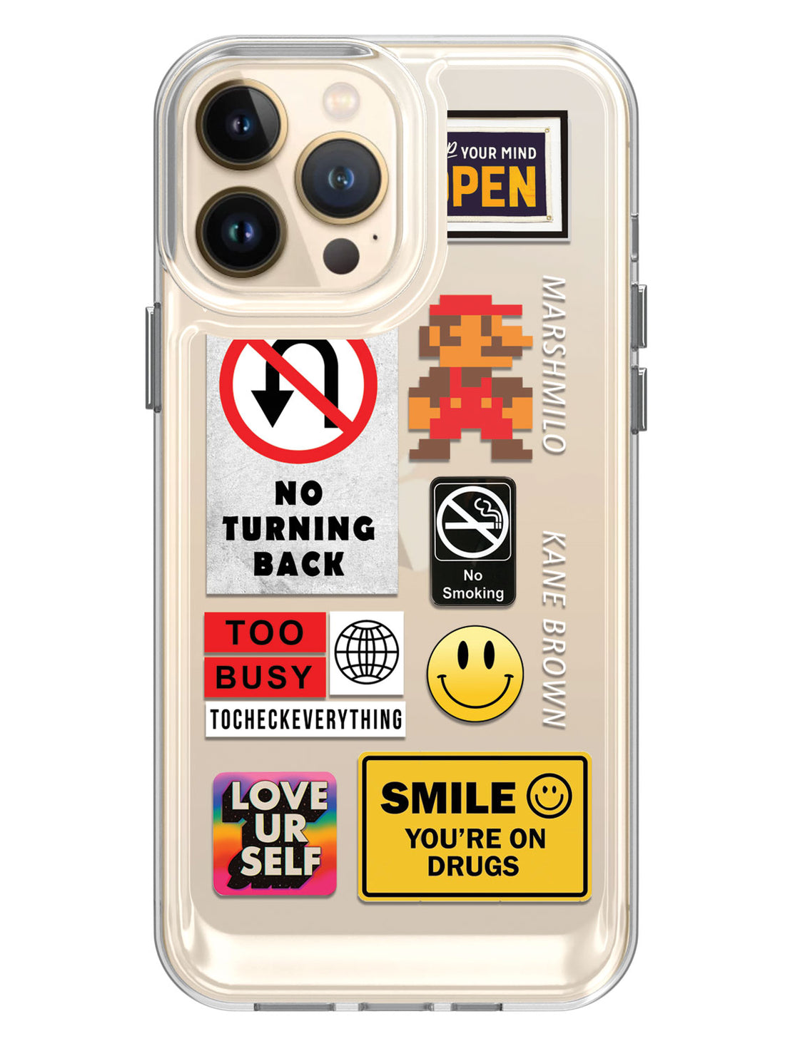Random Stickers Clear Case - iPhone 13 Pro Max