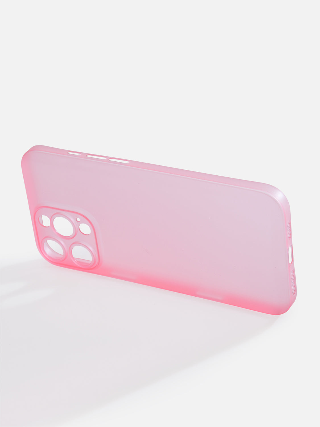 Ultra Thin Matte Clear Case - iPhone 15 Pro Max  (Pink)