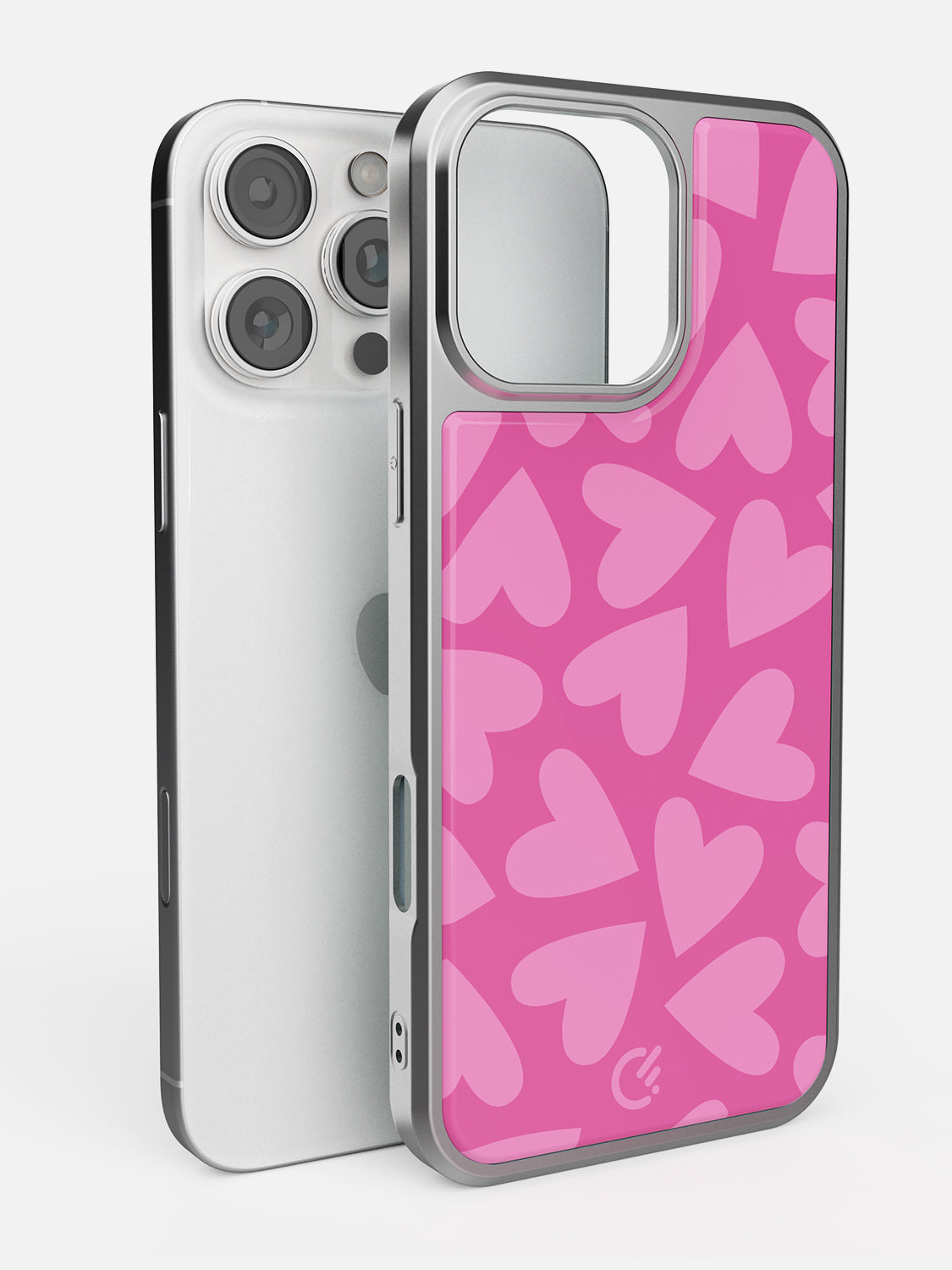 Soft Hearts Glossy Printed Case - iPhone 16 Pro
