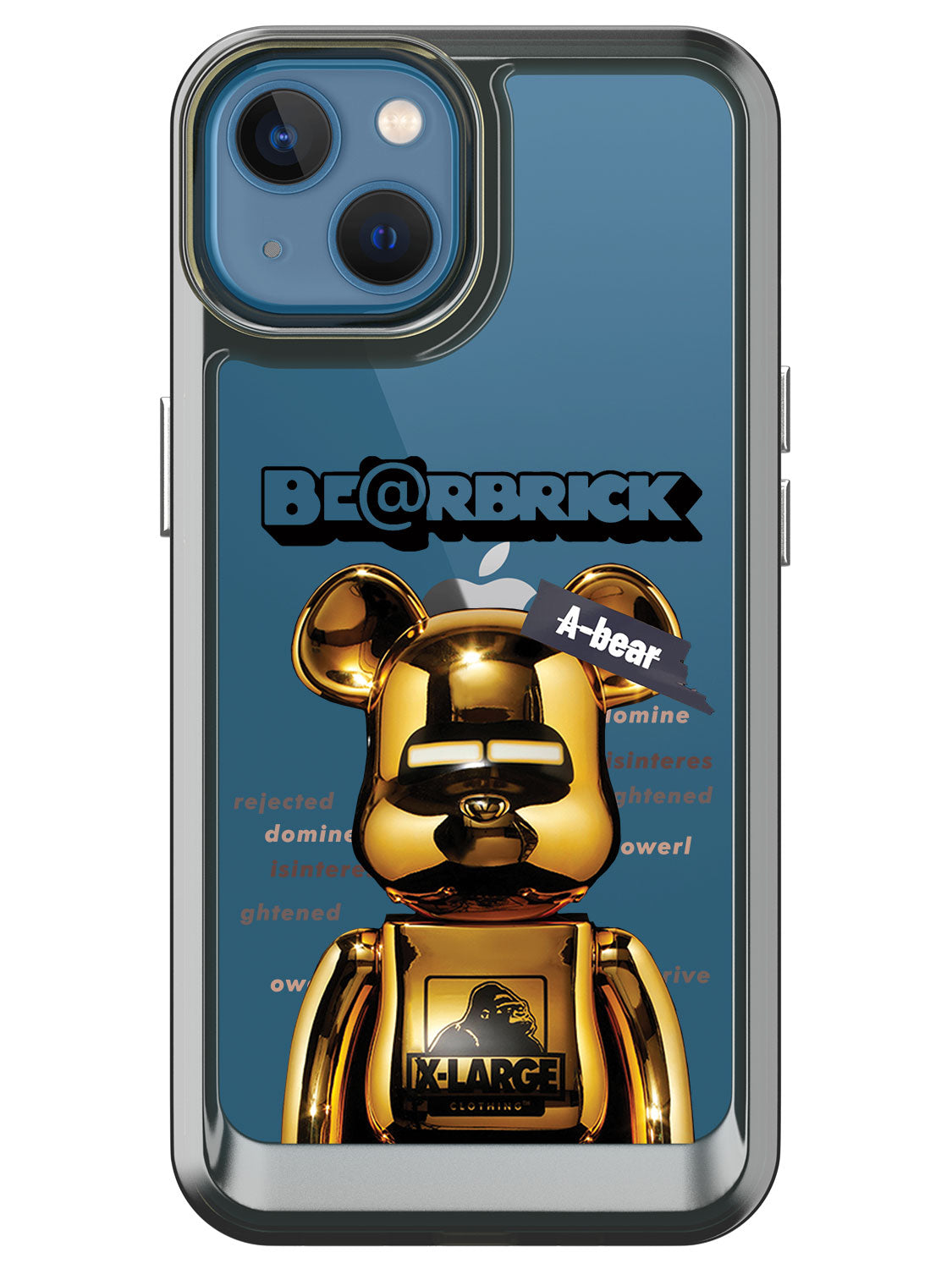 Bearbricks Clear Case - iPhone 13 (Gold)