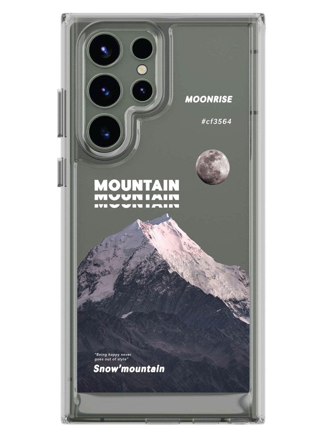 Snowy Mountains Clear Case - Samsung Galaxy S23 Ultra 5G (Grey)