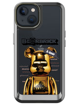 Bearbricks Clear Case - iPhone 13 (Gold)