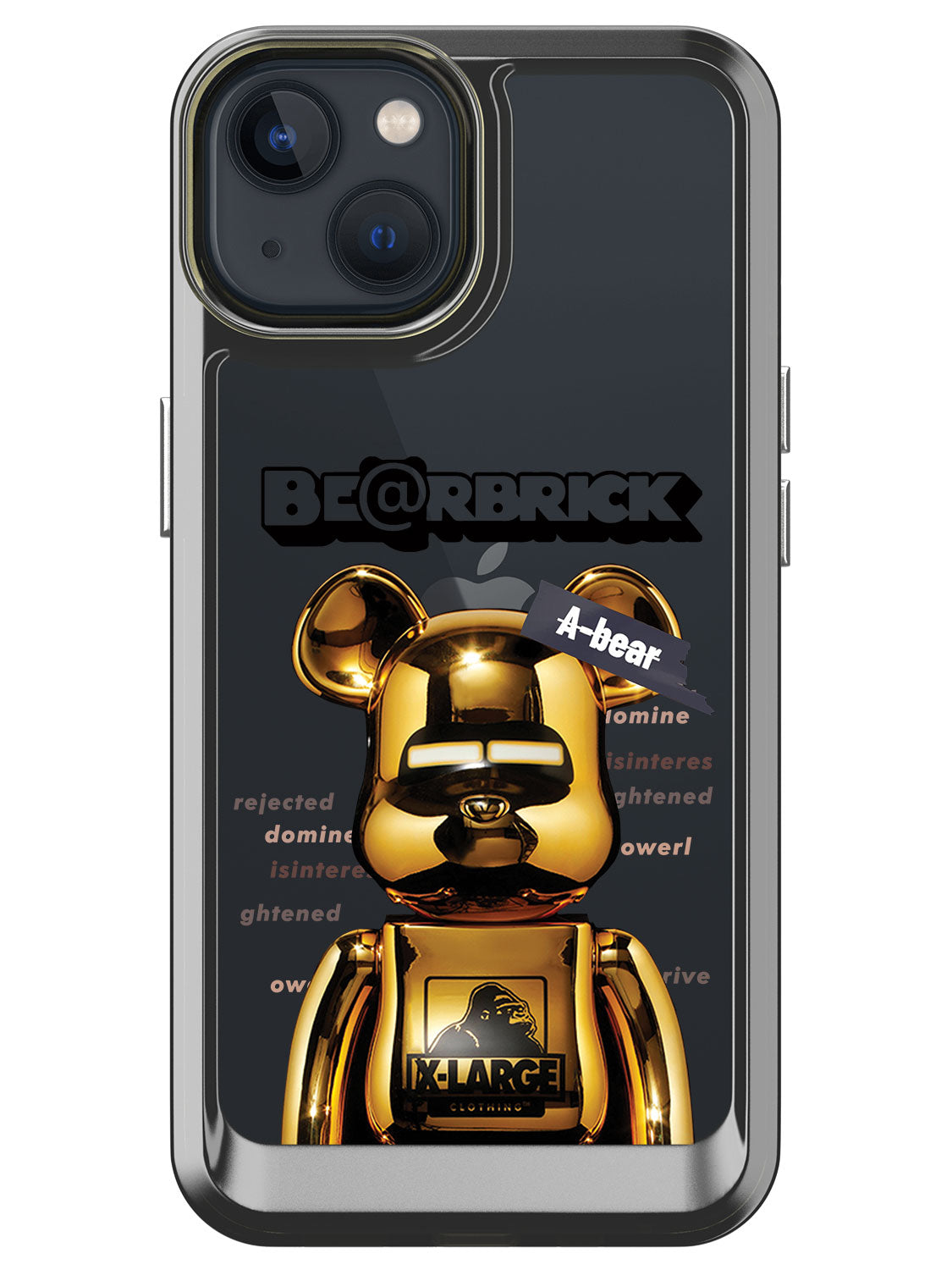 Bearbricks Clear Case - iPhone 13 (Gold)