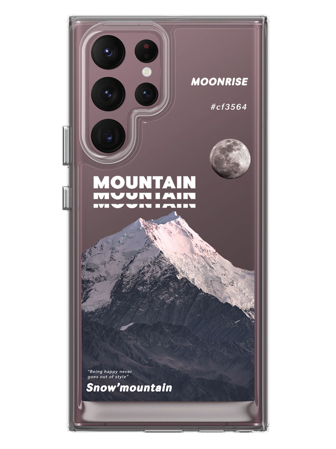Snowy Mountains Clear Case - Samsung Galaxy S22 Ultra 5G (Grey)