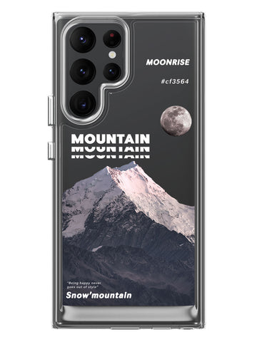 Snowy Mountains Clear Case - Samsung Galaxy S22 Ultra 5G (Grey)