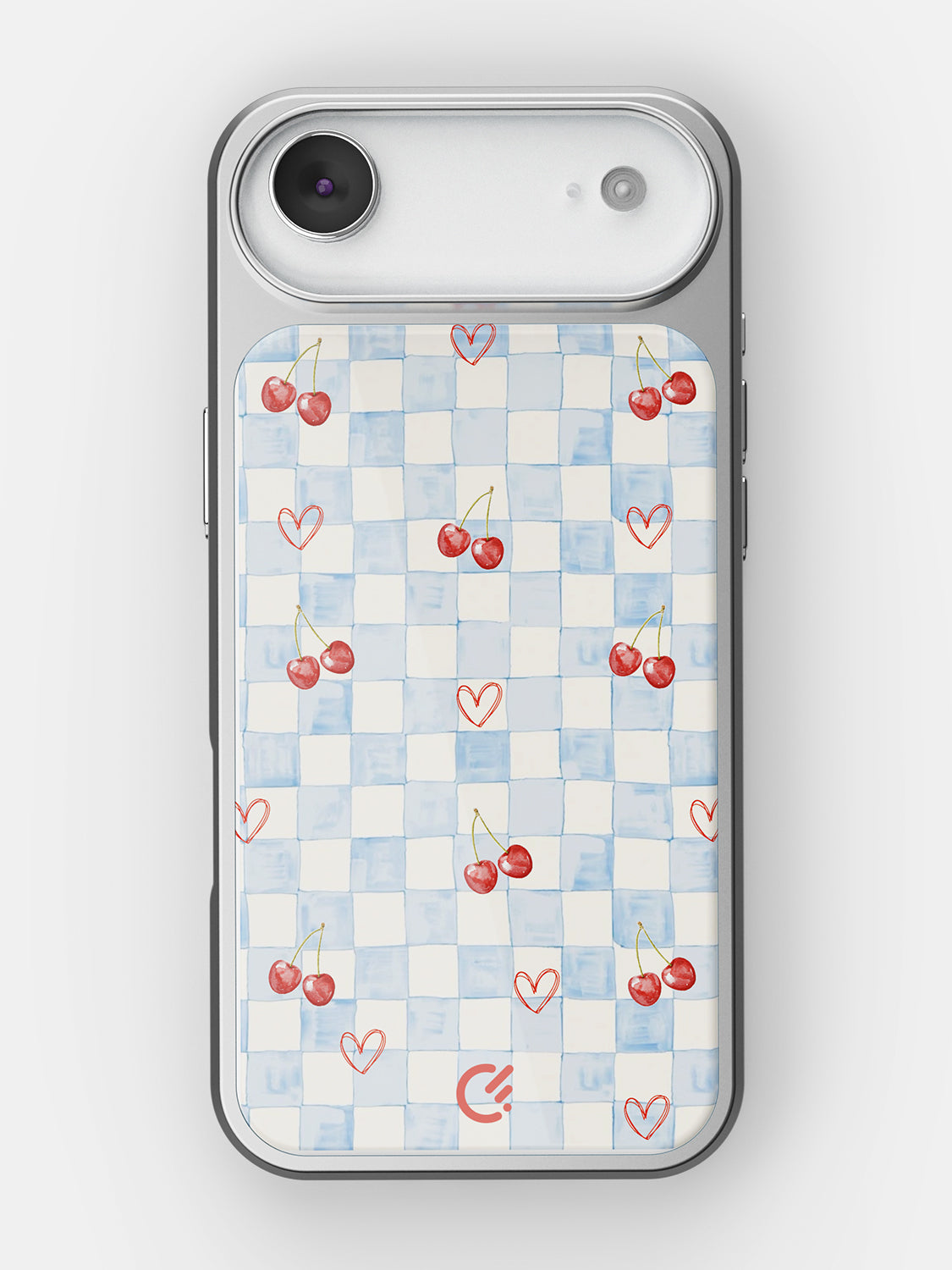 Cherry Heart Gingham Glossy Printed Case - iPhone Air