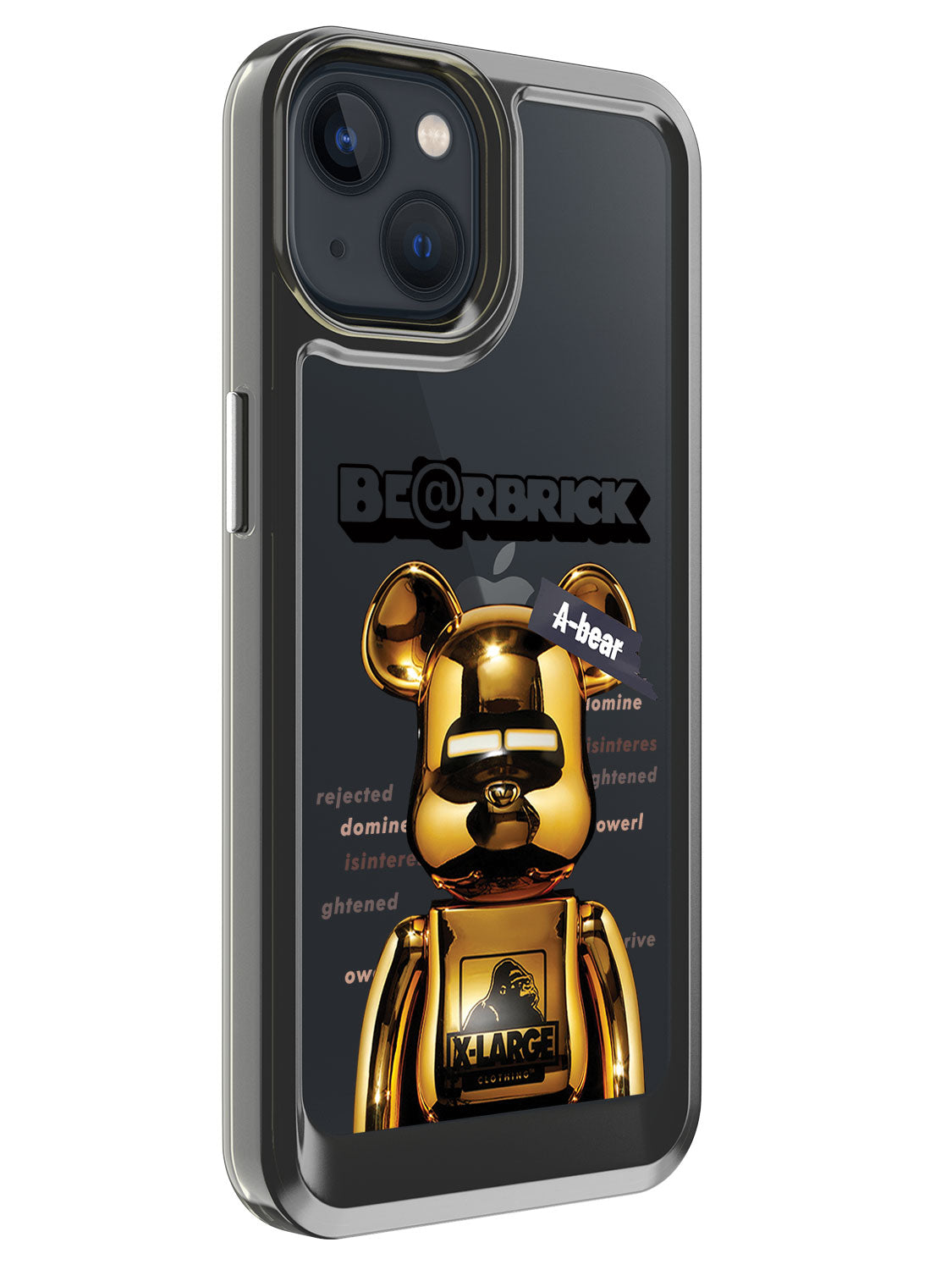 Bearbricks Clear Case - iPhone 13 (Gold)