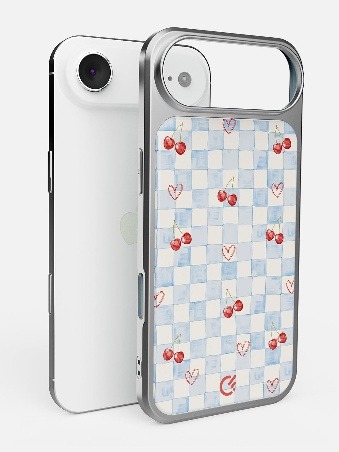 Cherry Heart Gingham Glossy Printed Case - iPhone Air