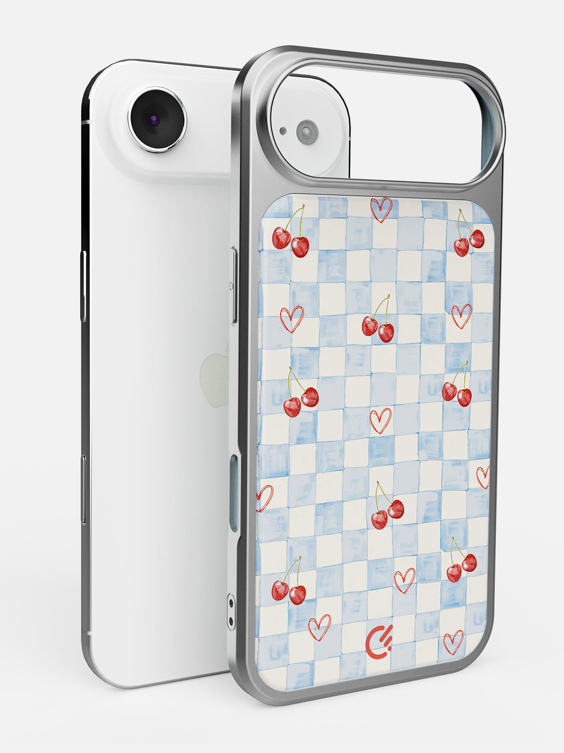 Cherry Heart Gingham Glossy Printed Case - iPhone Air
