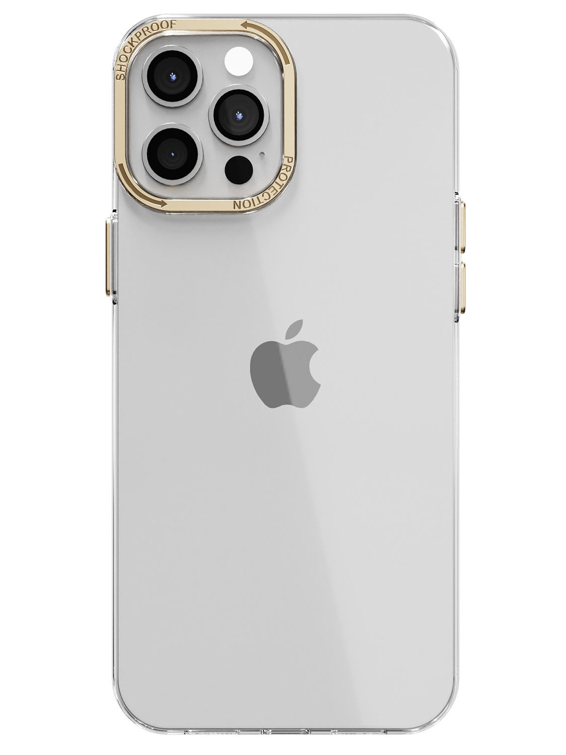 Metallic Clear Hard Case - iPhone 12 Pro Max (Golden)