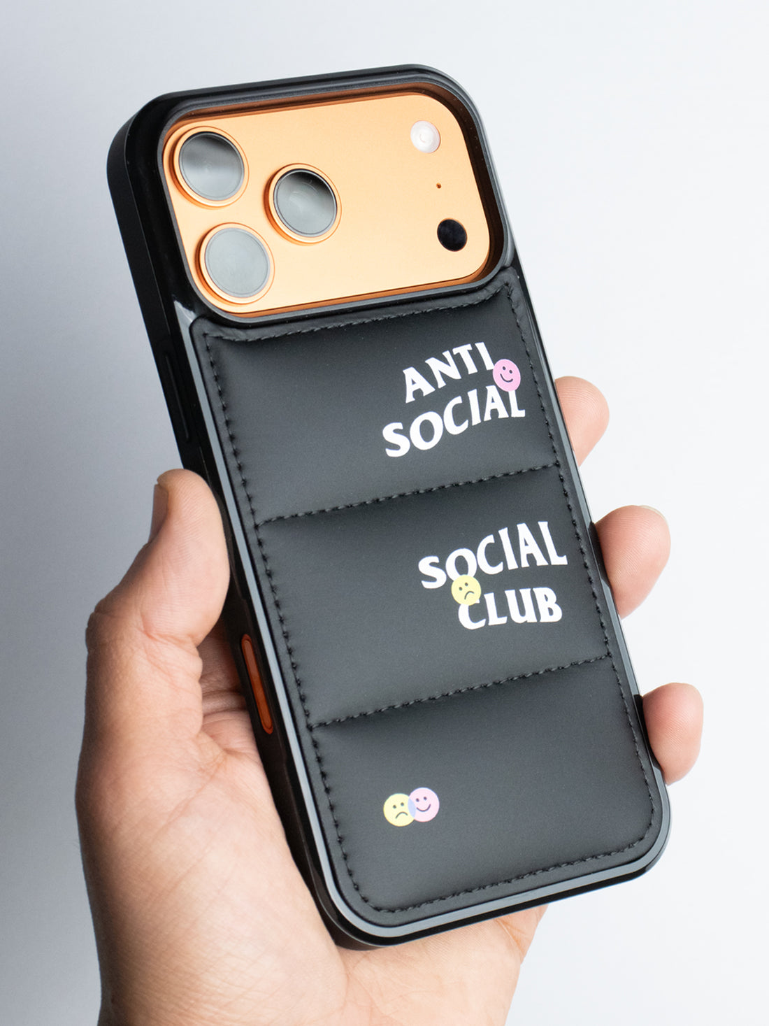 Anti Social Puffer Case - iPhone 17 Pro (Black)