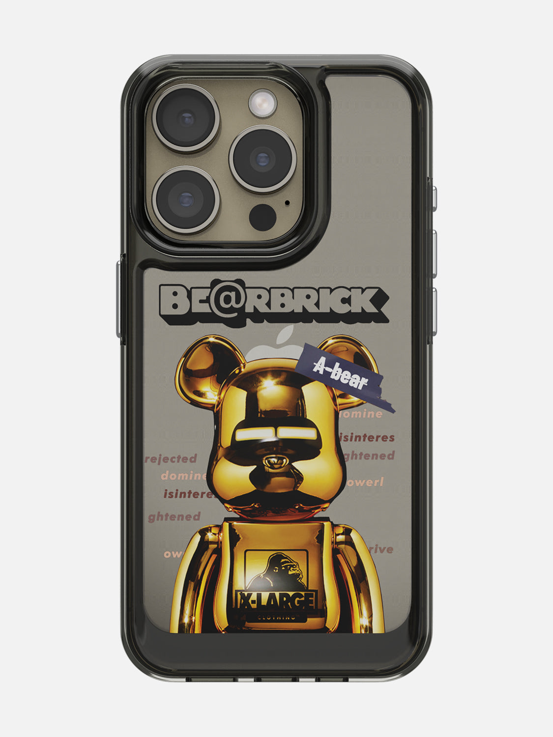 Bearbricks Clear Case - iPhone 15 Pro (Gold)