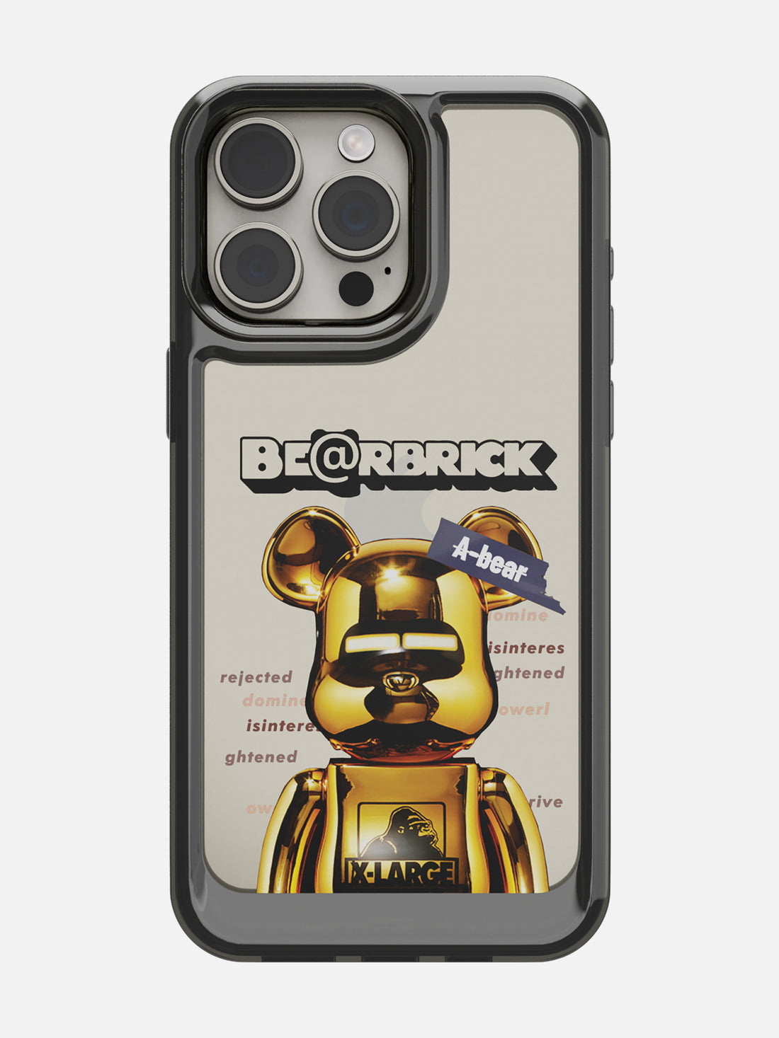 Bearbricks Clear Case - iPhone 15 Pro Max (Gold)