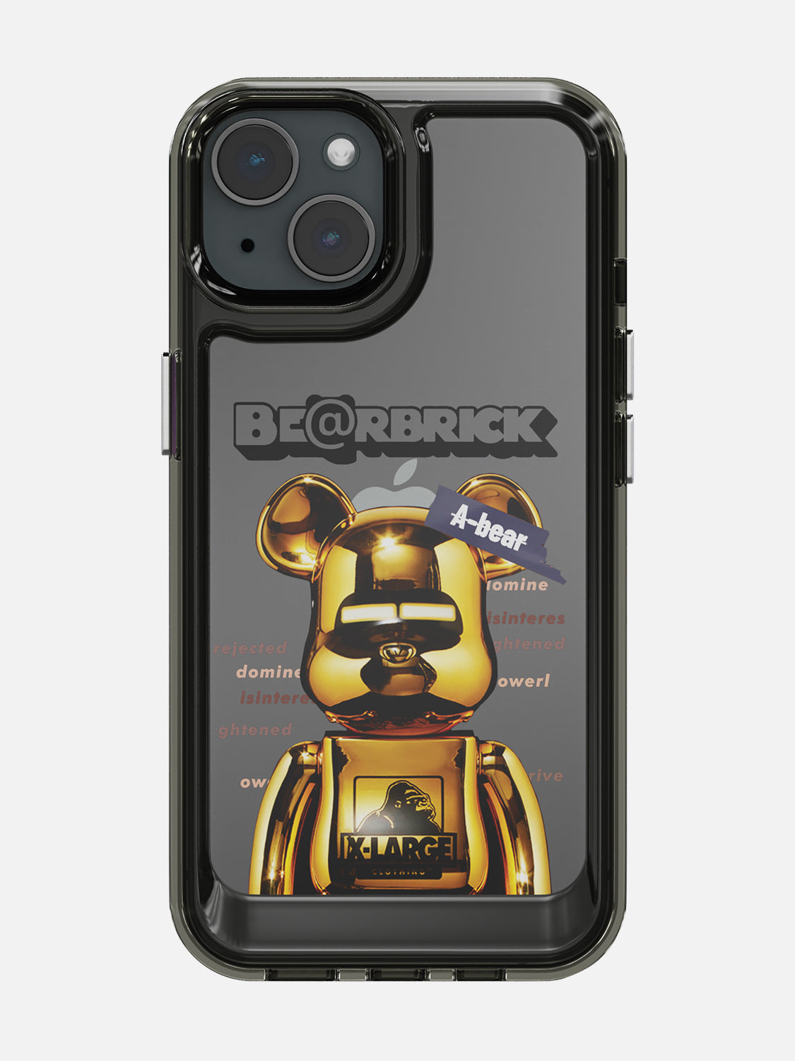 Bearbricks Clear Case - iPhone 15 (Gold)