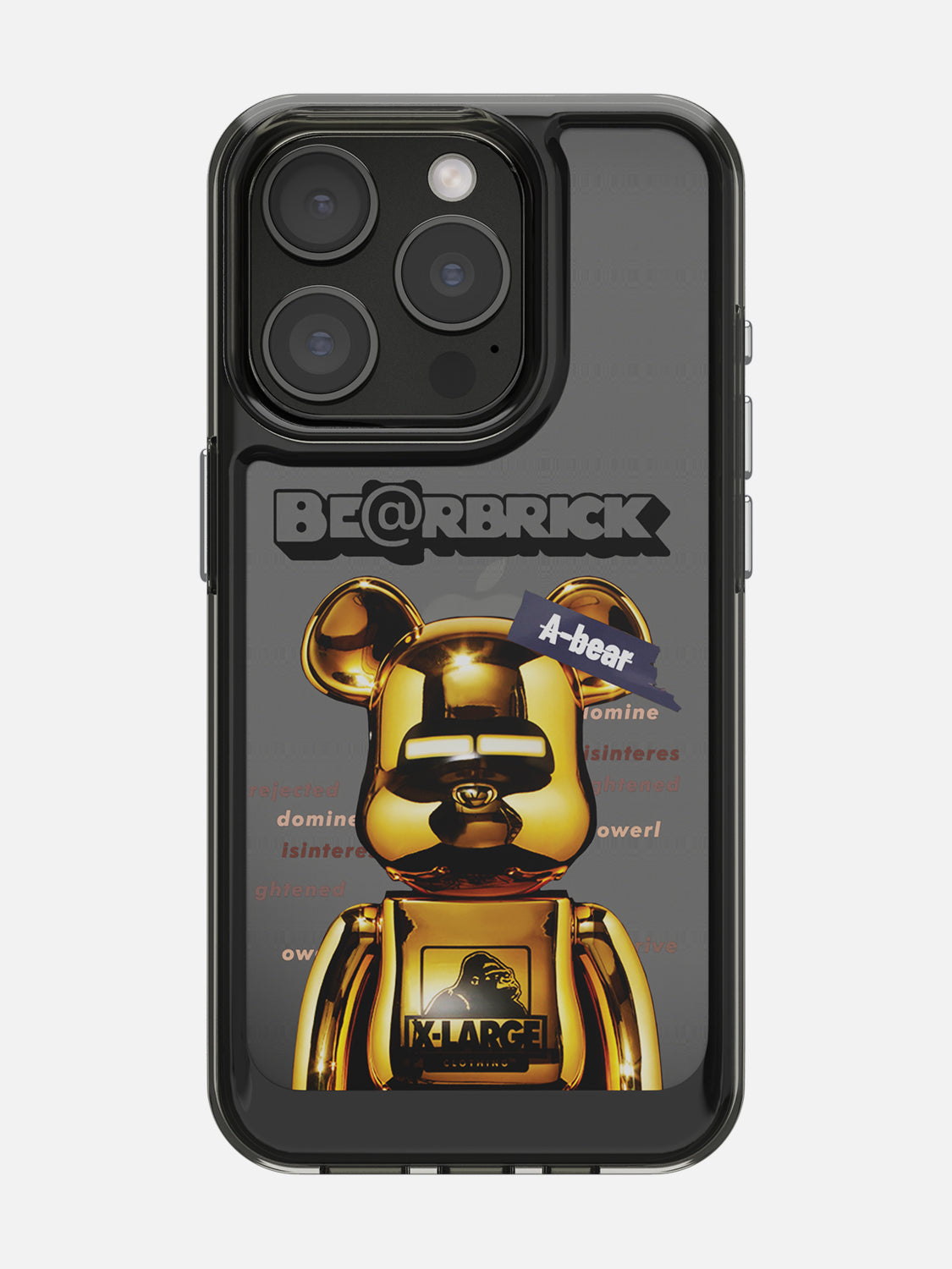 Bearbricks Clear Case - iPhone 15 Pro (Gold)