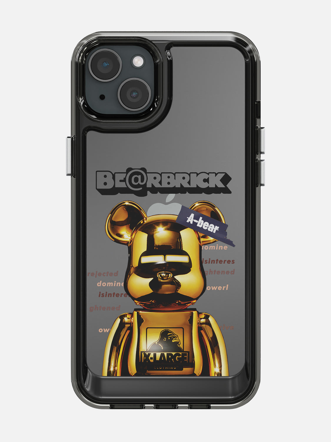 Bearbricks Clear Case - iPhone 15 Plus (Gold)