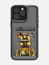 Bearbricks Clear Case - iPhone 15 Pro Max (Gold)
