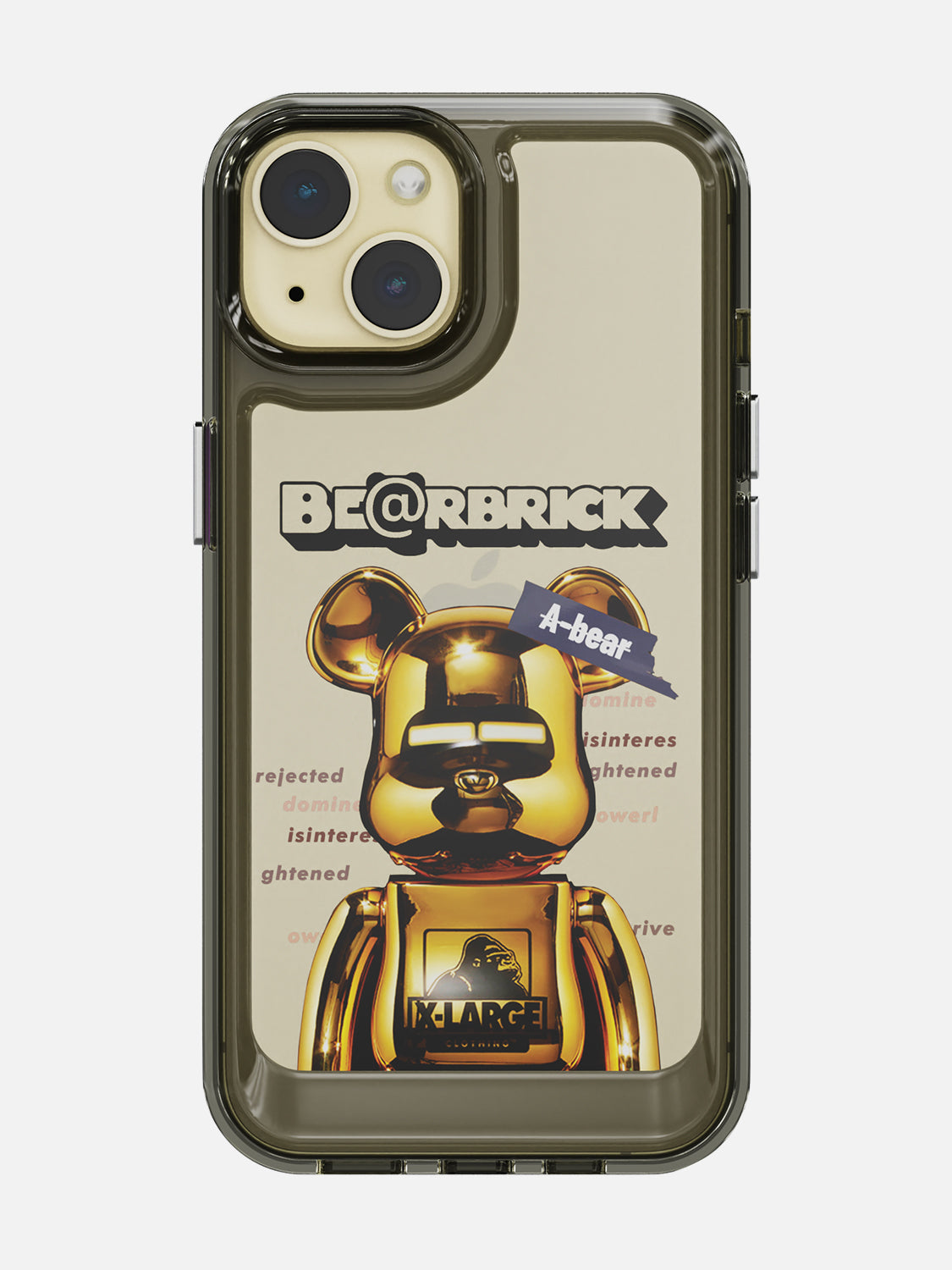 Bearbricks Clear Case - iPhone 15 (Gold)