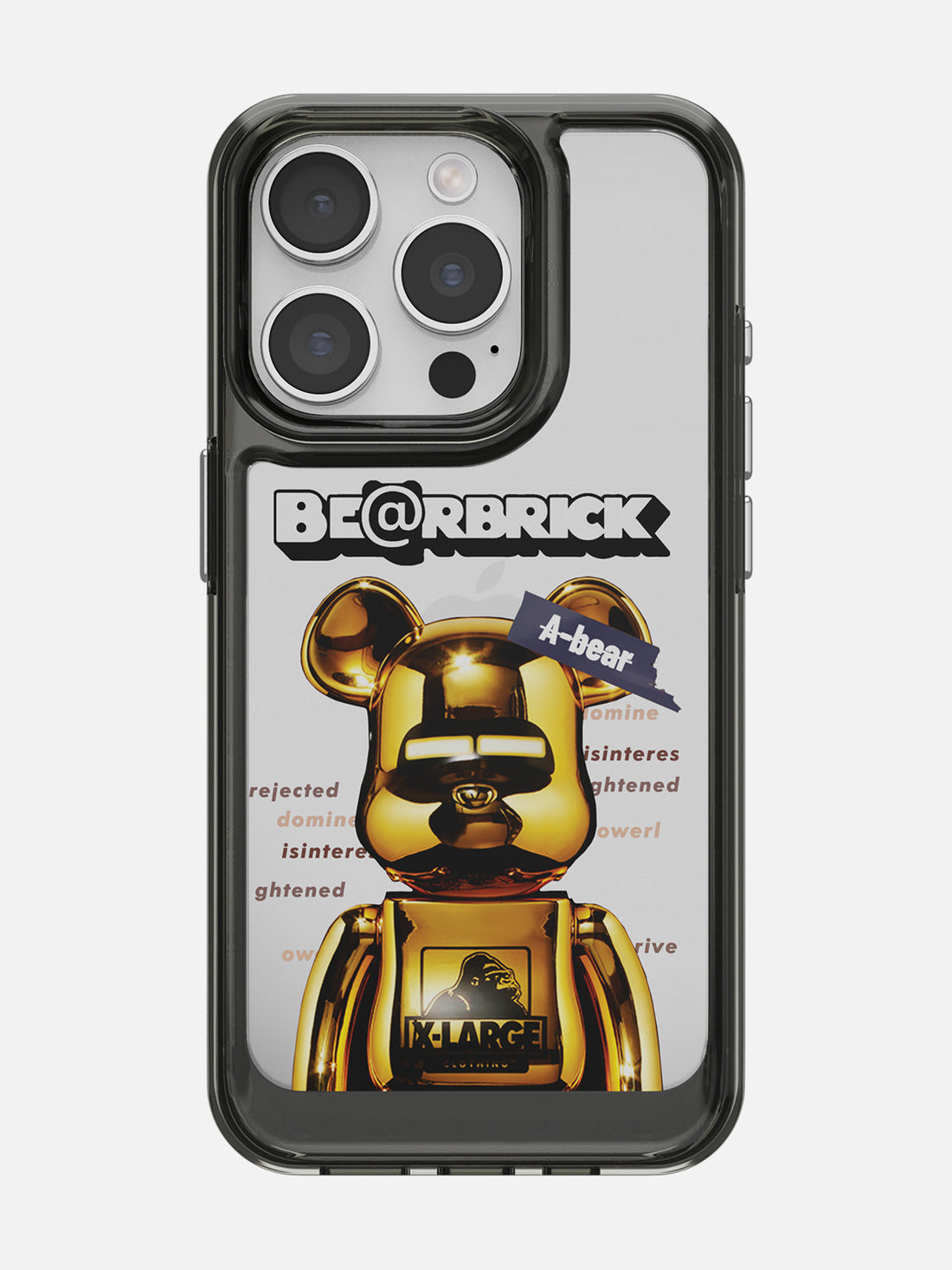 Bearbricks Clear Case - iPhone 15 Pro (Gold)