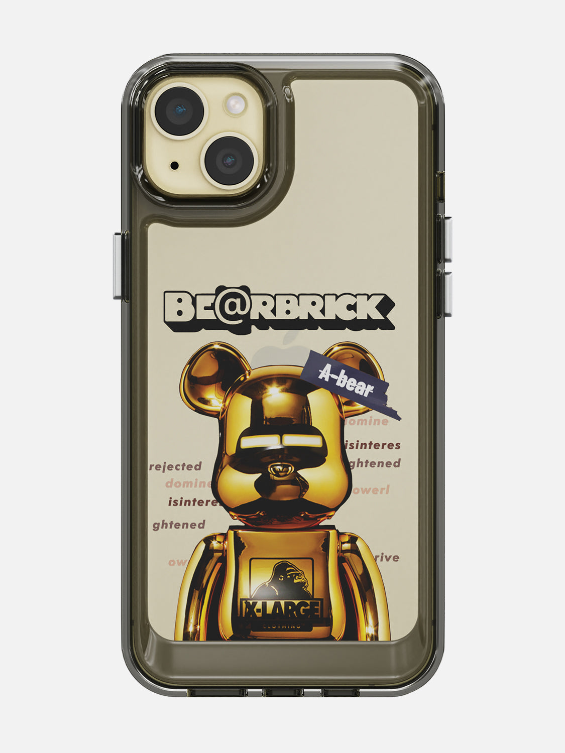 Bearbricks Clear Case - iPhone 15 Plus (Gold)
